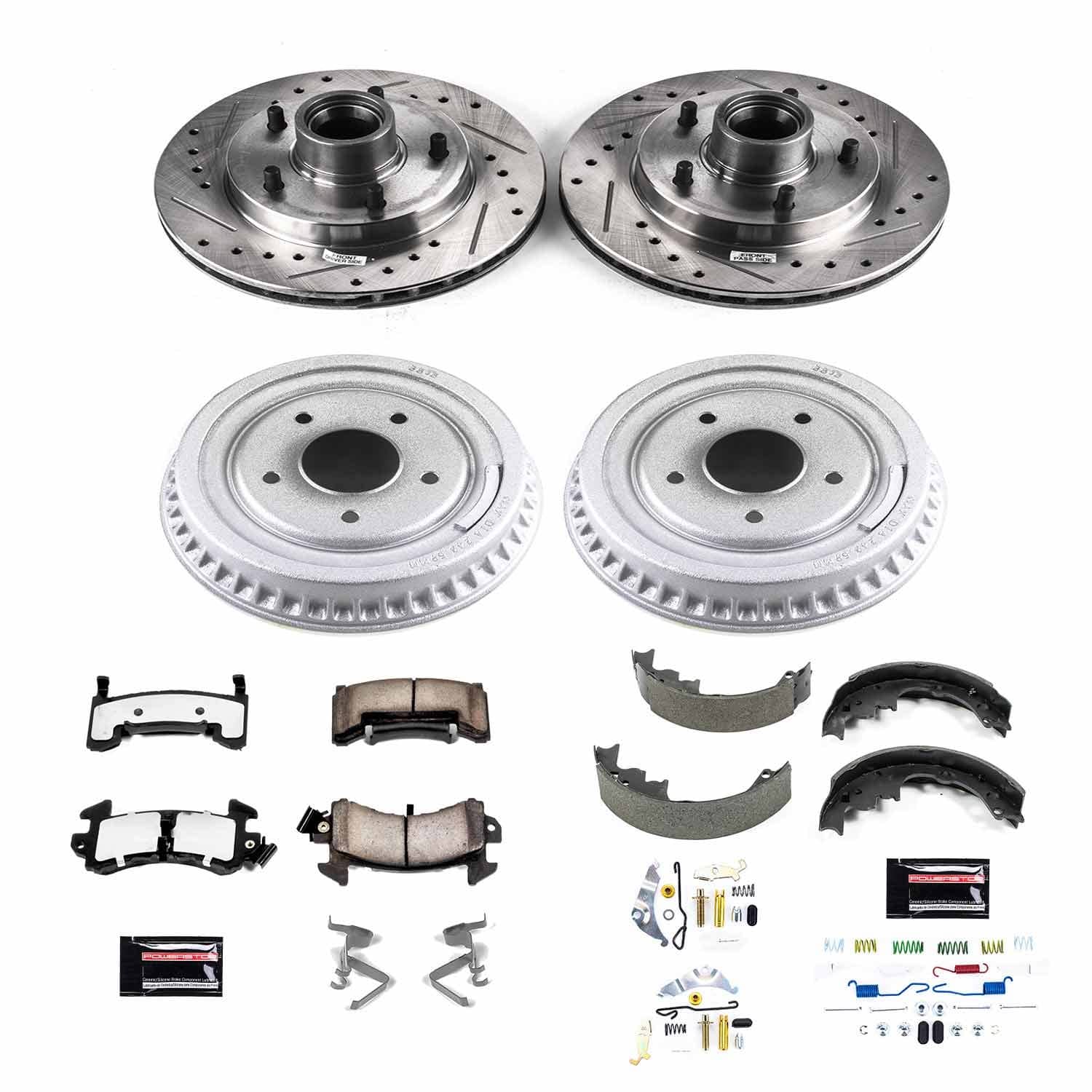 Power Stop - K15041DK-36 - Complete Vehicle Disc/Drum Brake Kit