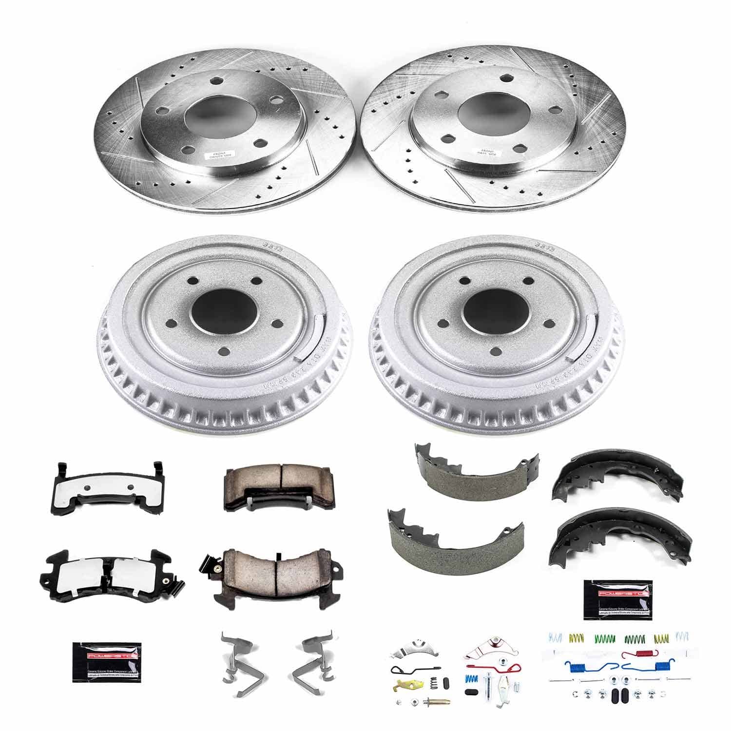 Power Stop - K15052DK-36 - Complete Vehicle Disc/Drum Brake Kit