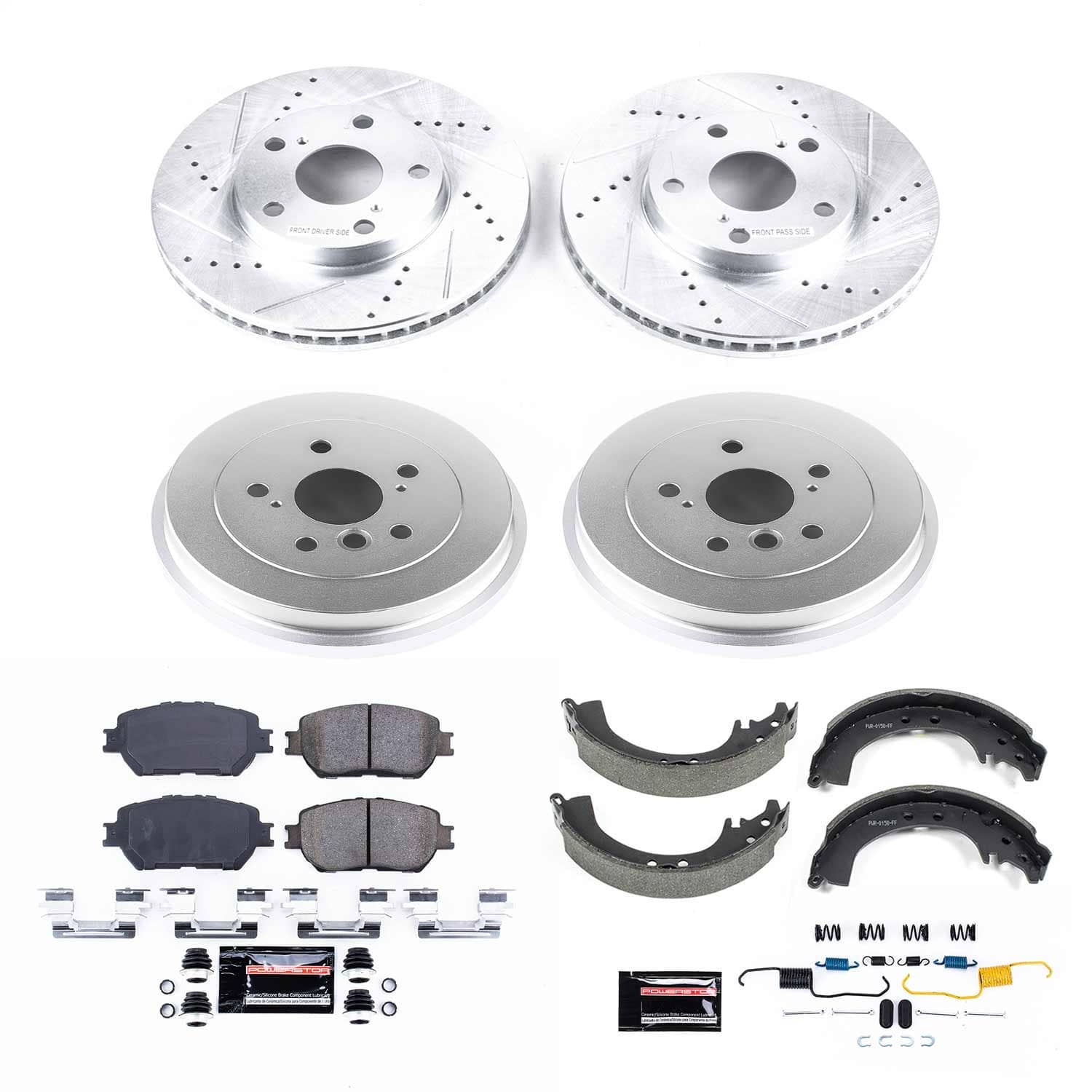 Power Stop - K15061DK - Complete Vehicle Disc/Drum Brake Kit