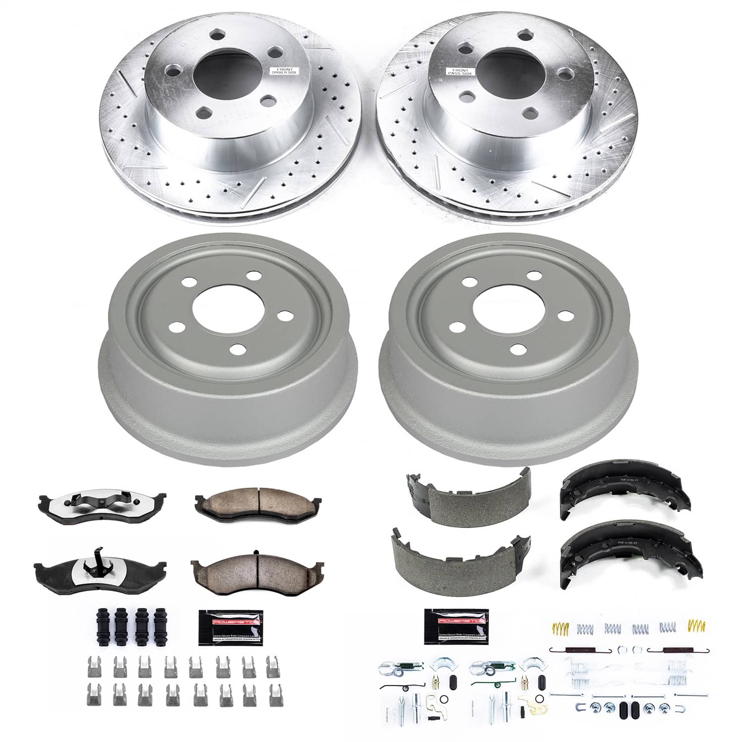 Power Stop - K15075DK-36 - Complete Vehicle Disc/Drum Brake Kit