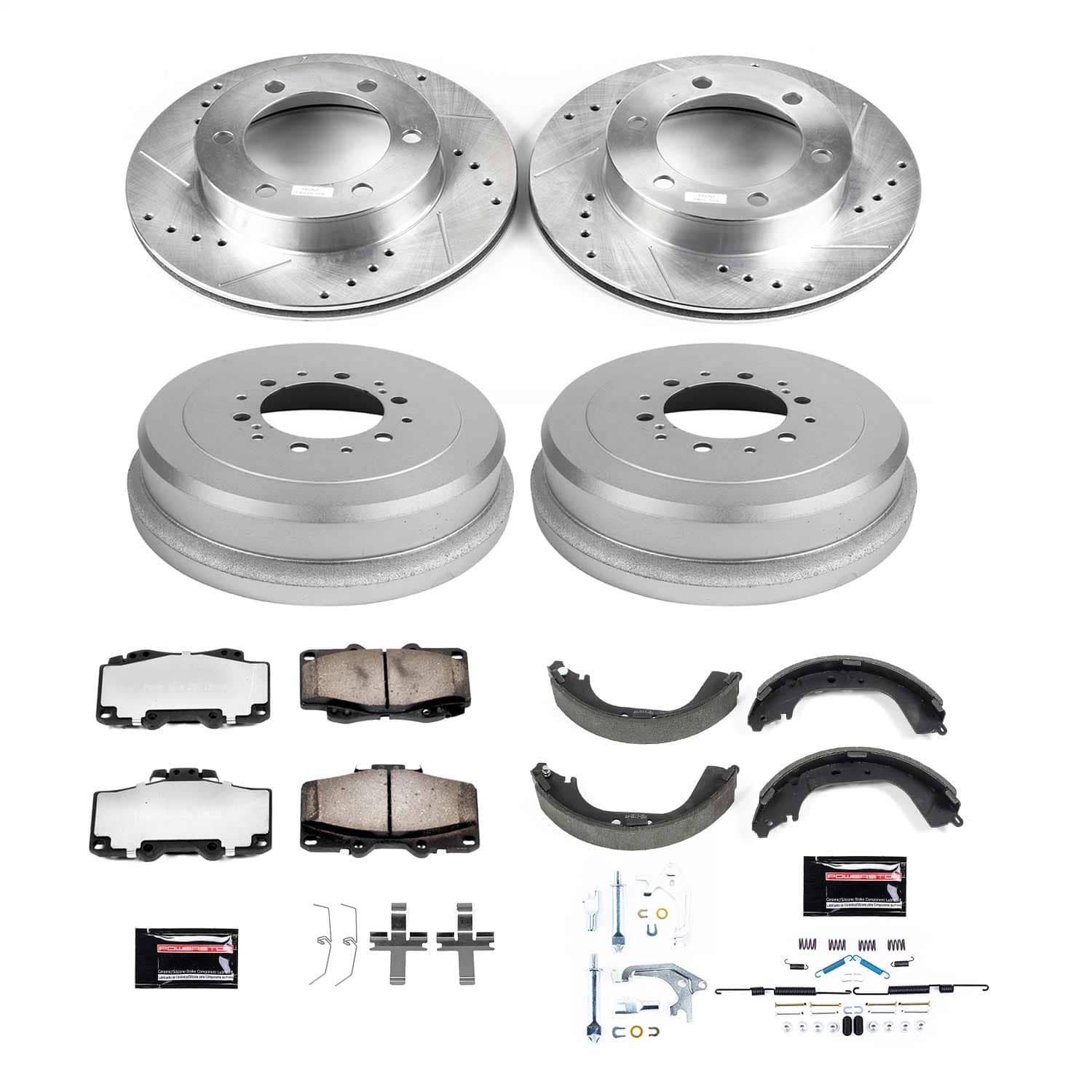Power Stop - K15095DK-36 - Complete Vehicle Disc/Drum Brake Kit