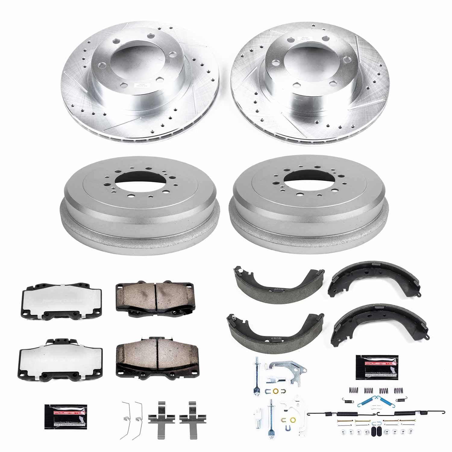Power Stop - K15096DK-36 - Complete Vehicle Disc/Drum Brake Kit