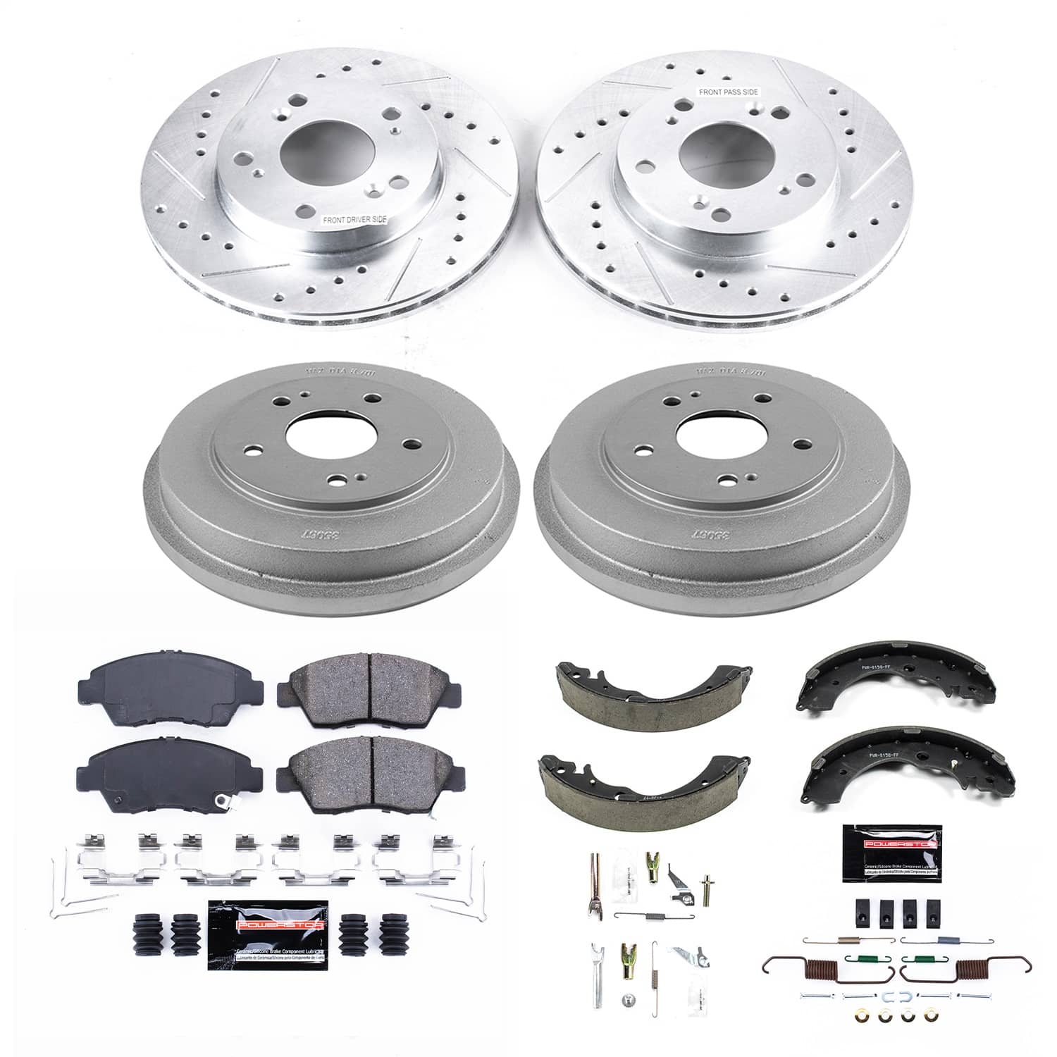 Power Stop - K15110DK - Complete Vehicle Disc/Drum Brake Kit