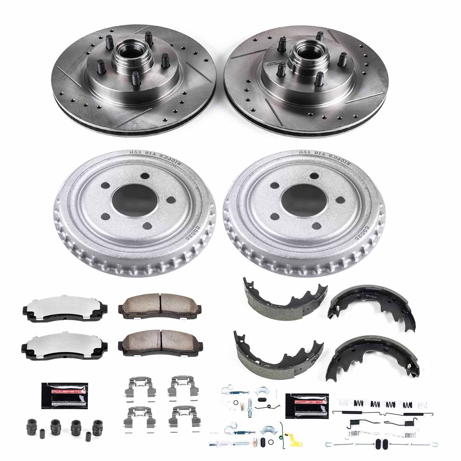 Power Stop - K15154DK-36 - Complete Vehicle Disc/Drum Brake Kit