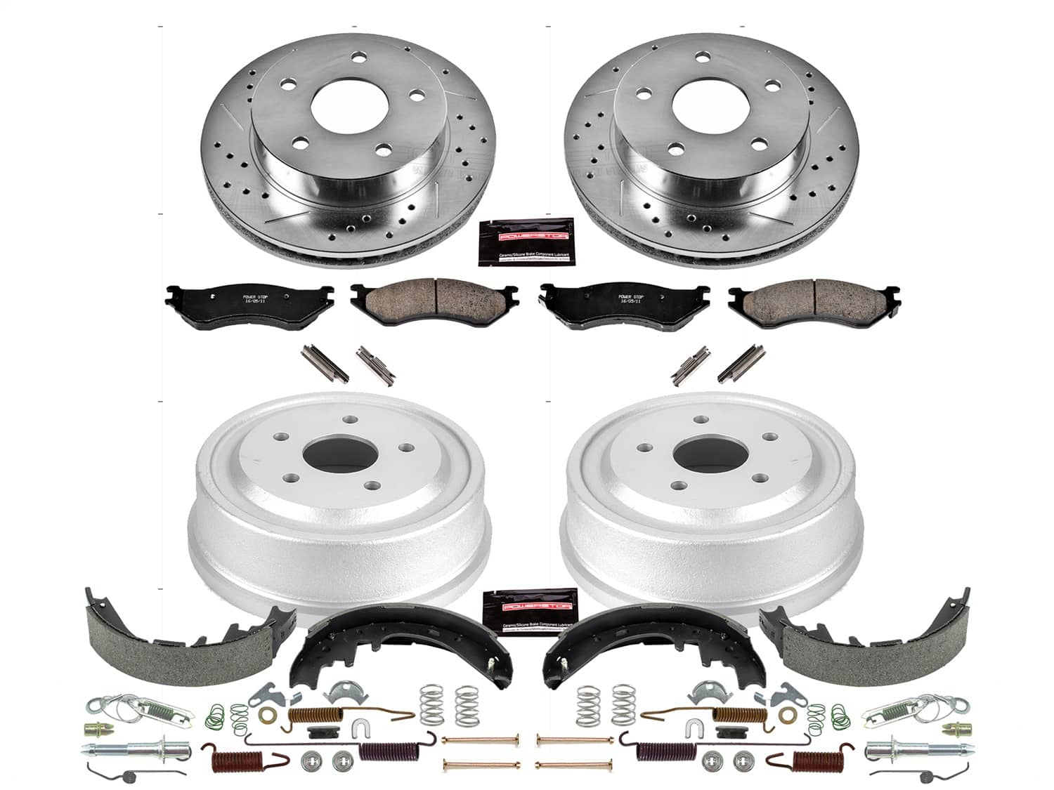 Power Stop - K15166DK - Complete Vehicle Disc/Drum Brake Kit