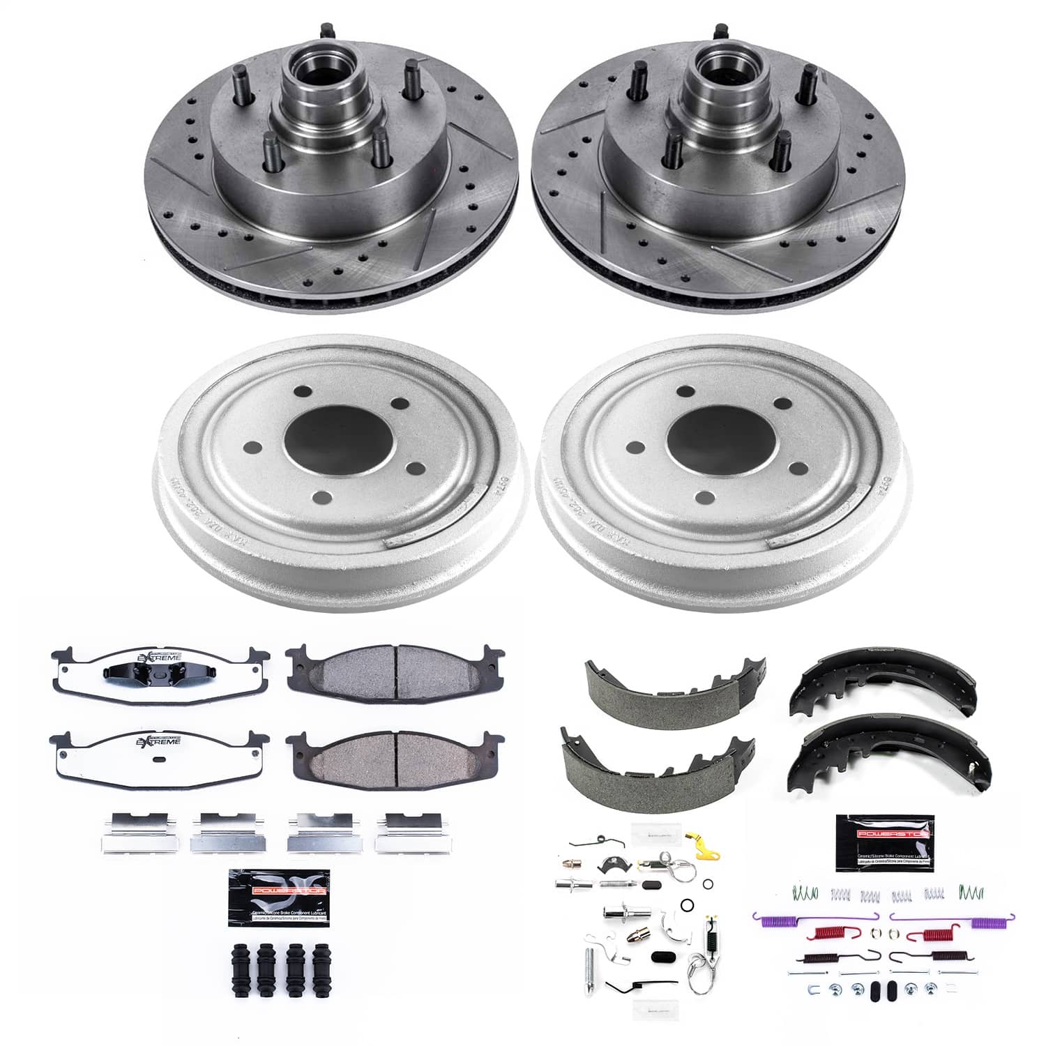 Power Stop - K15171DK-36 - Complete Vehicle Disc/Drum Brake Kit