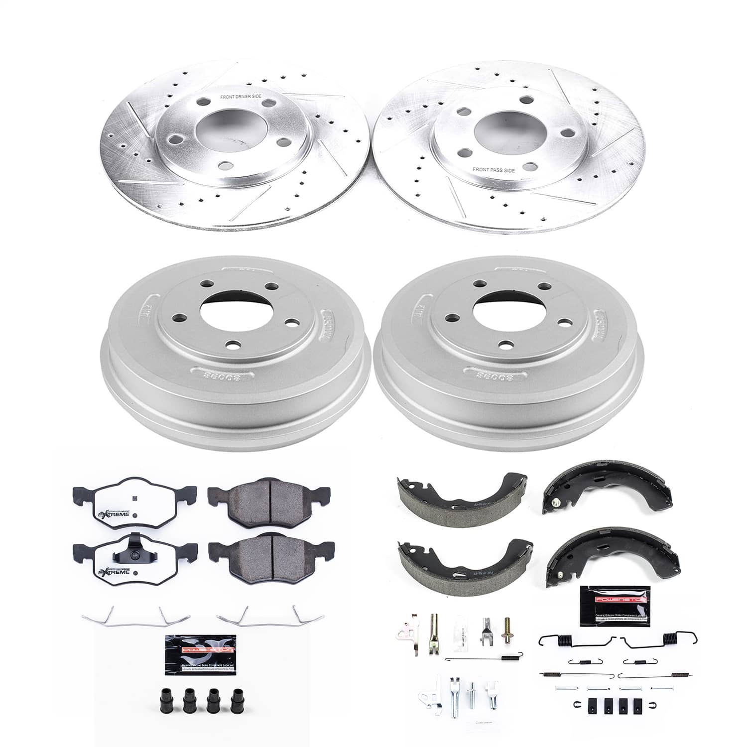 Power Stop - K15209DK-36 - Complete Vehicle Disc/Drum Brake Kit