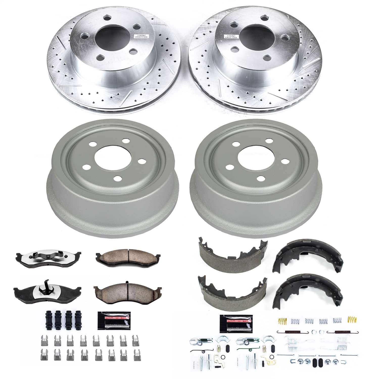 Power Stop - K15215DK-36 - Complete Vehicle Disc/Drum Brake Kit