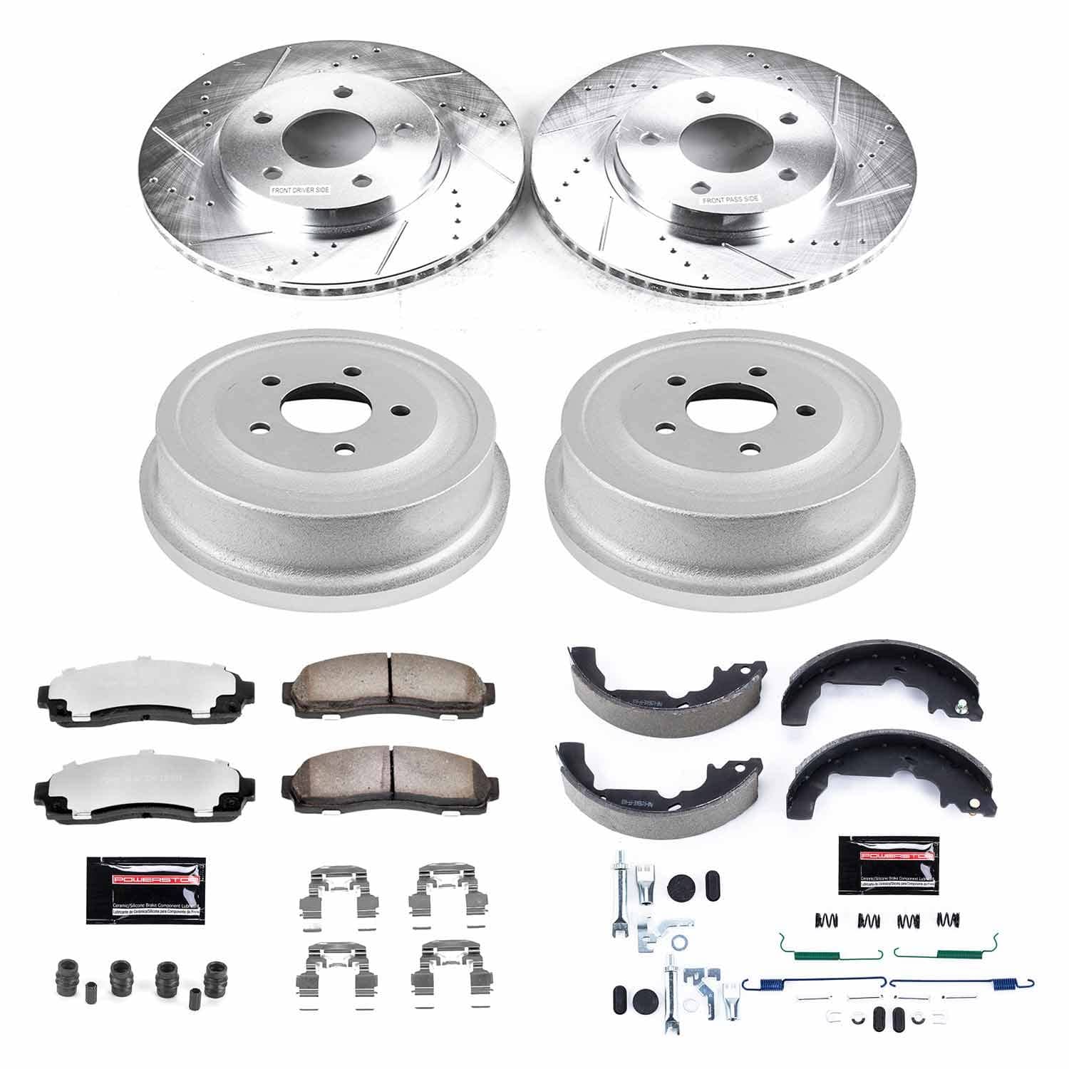 Power Stop - K15219DK-36 - Complete Vehicle Disc/Drum Brake Kit