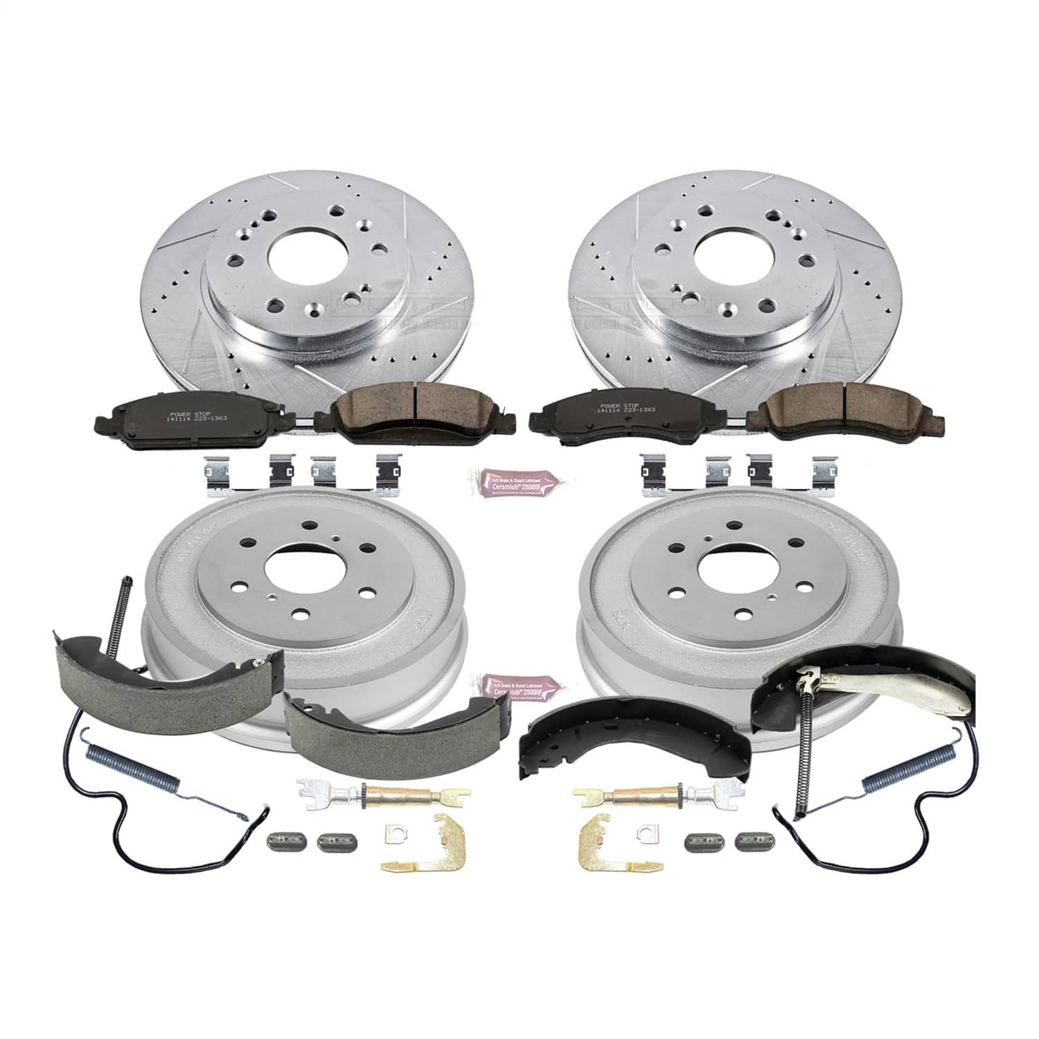 Power Stop - K15238DK - Complete Vehicle Disc/Drum Brake Kit