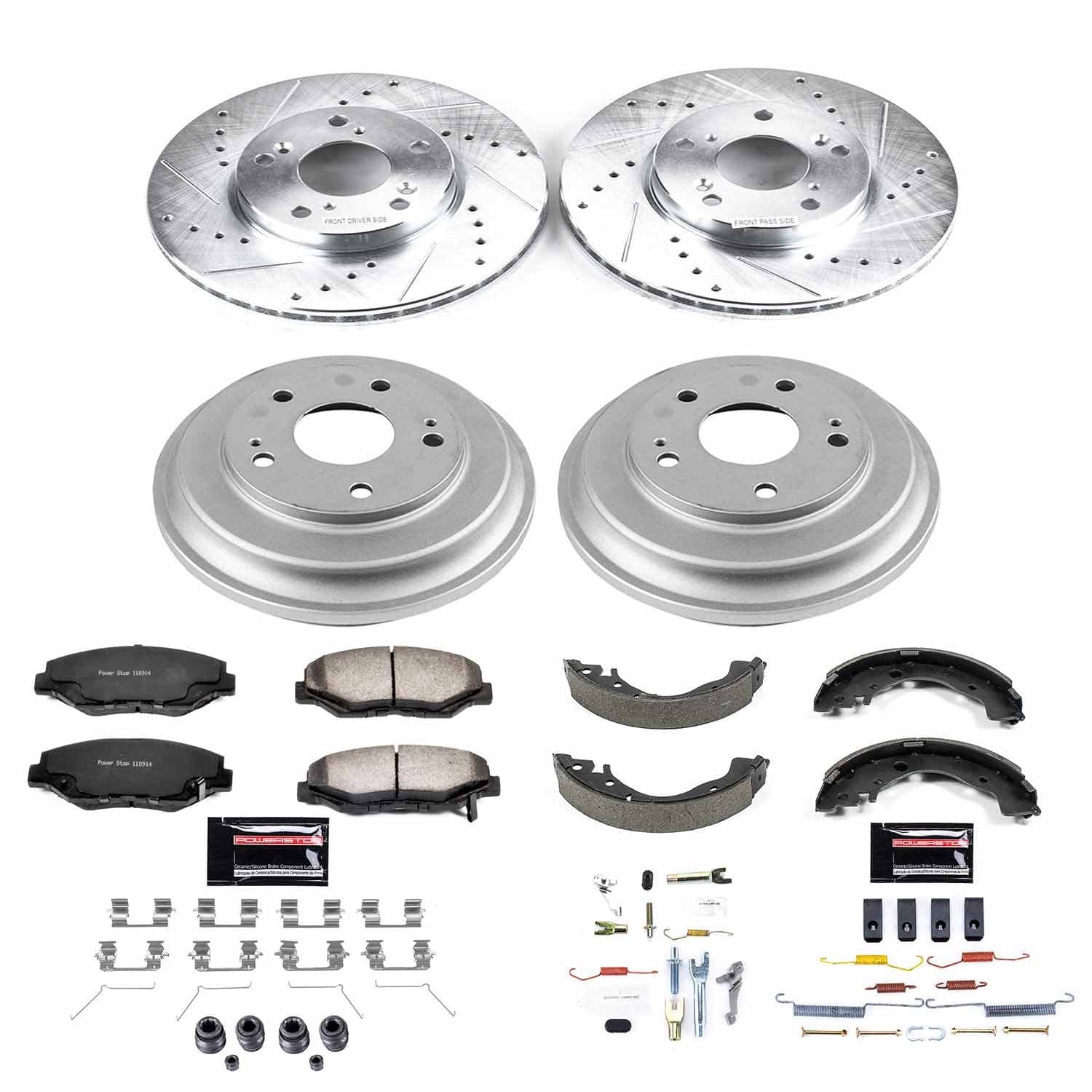 Power Stop - K15243DK-36 - Complete Vehicle Disc/Drum Brake Kit
