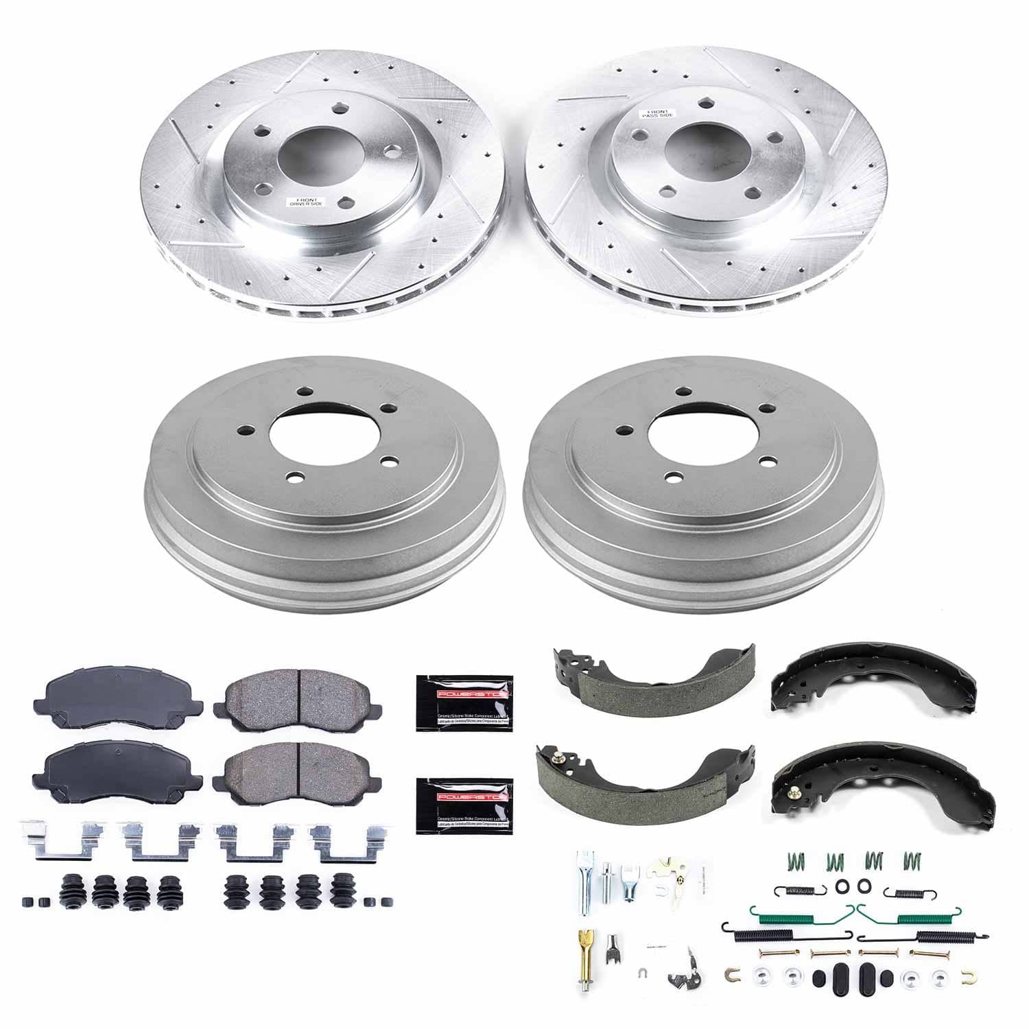 Power Stop - K15250DK - Complete Vehicle Disc/Drum Brake Kit