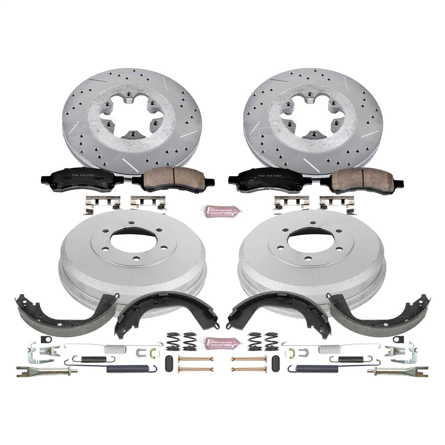 Power Stop - K15262DK - Complete Vehicle Disc/Drum Brake Kit