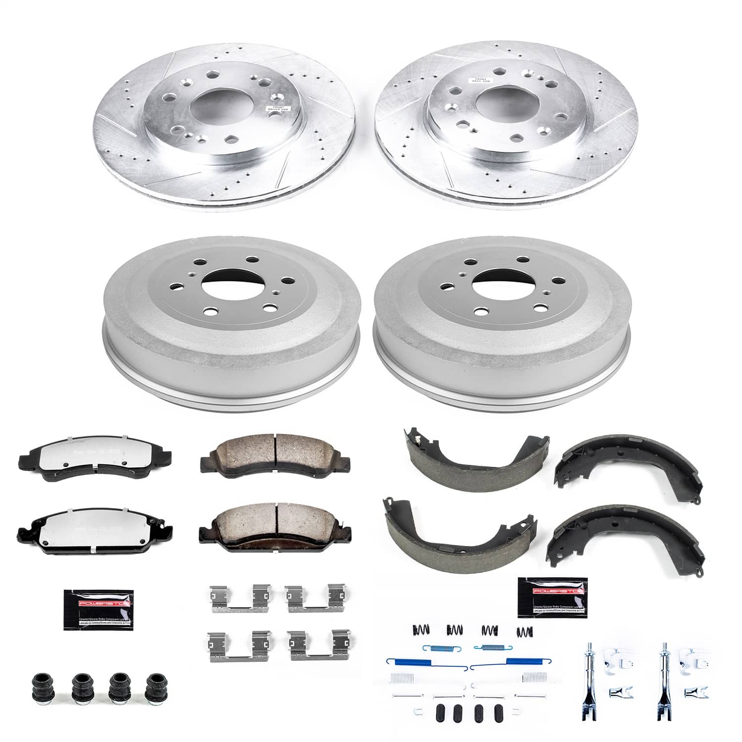 Power Stop - K15263DK-36 - Complete Vehicle Disc/Drum Brake Kit