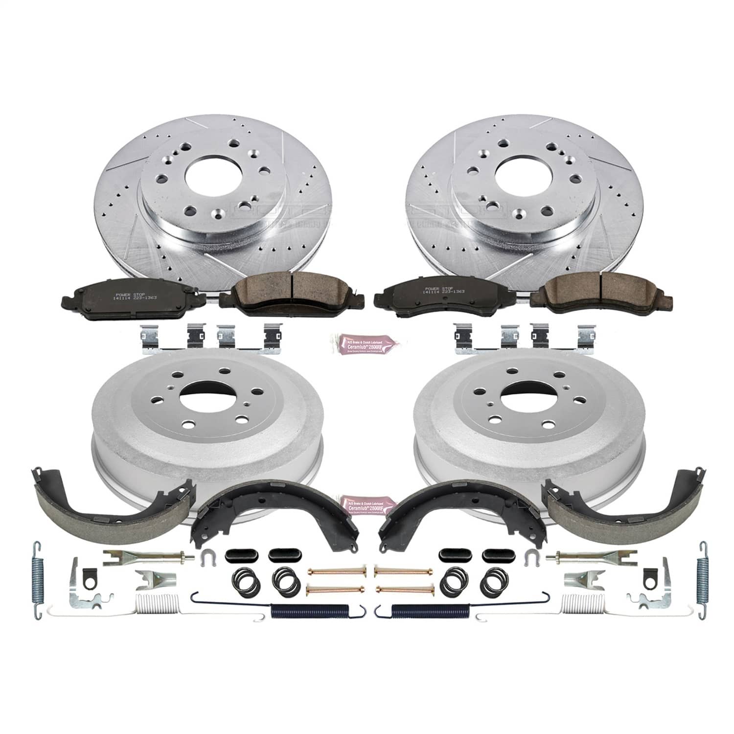 Power Stop - K15263DK - Complete Vehicle Disc/Drum Brake Kit