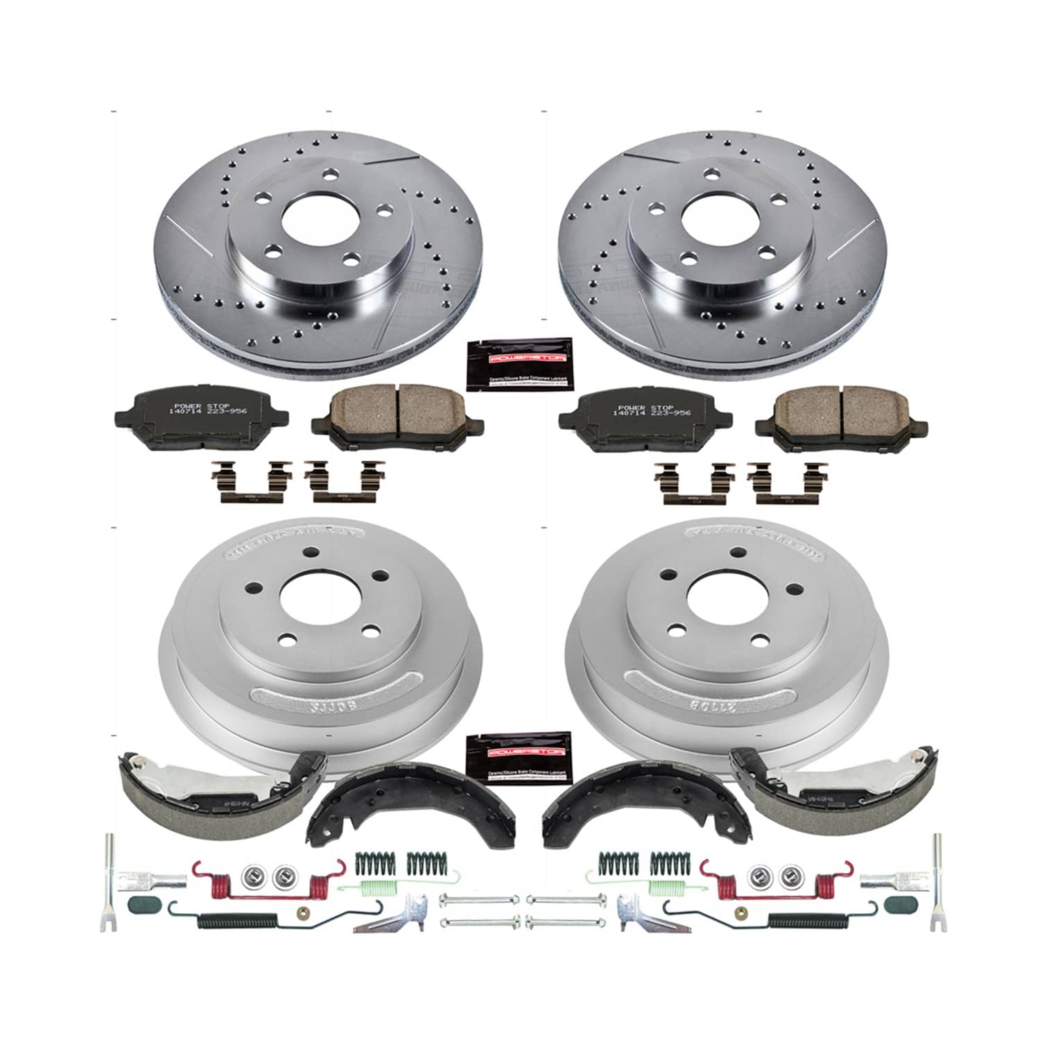 Power Stop - K15422DK - Complete Vehicle Disc/Drum Brake Kit