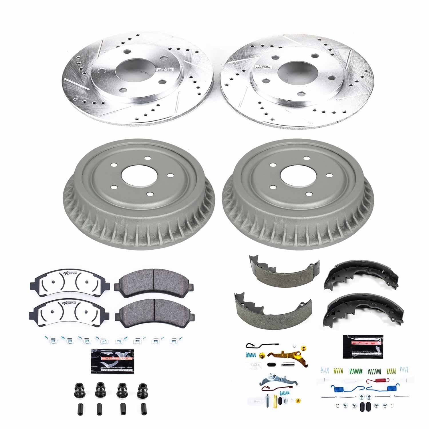 Power Stop - K15428DK-36 - Complete Vehicle Disc/Drum Brake Kit