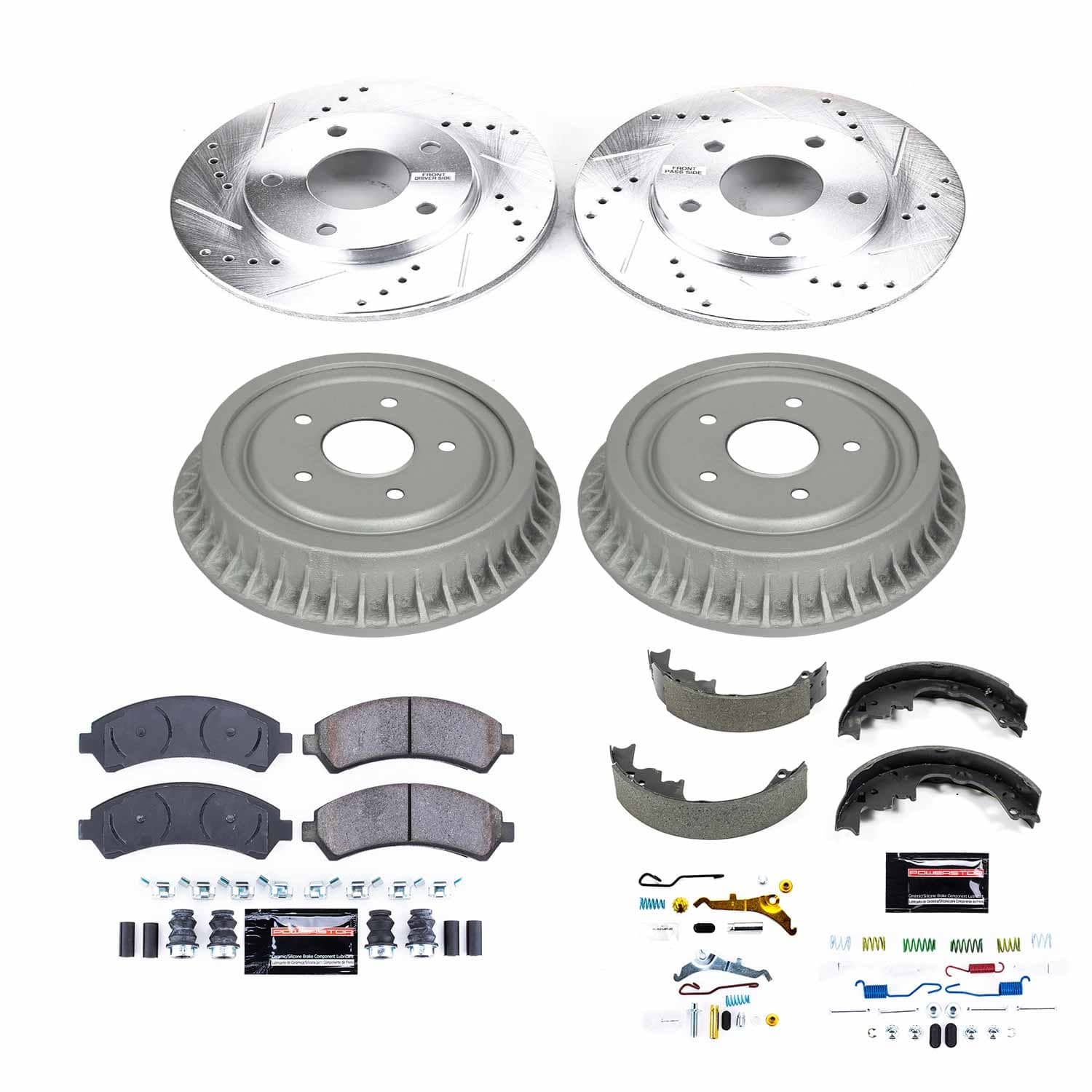 Power Stop - K15428DK - Complete Vehicle Disc/Drum Brake Kit