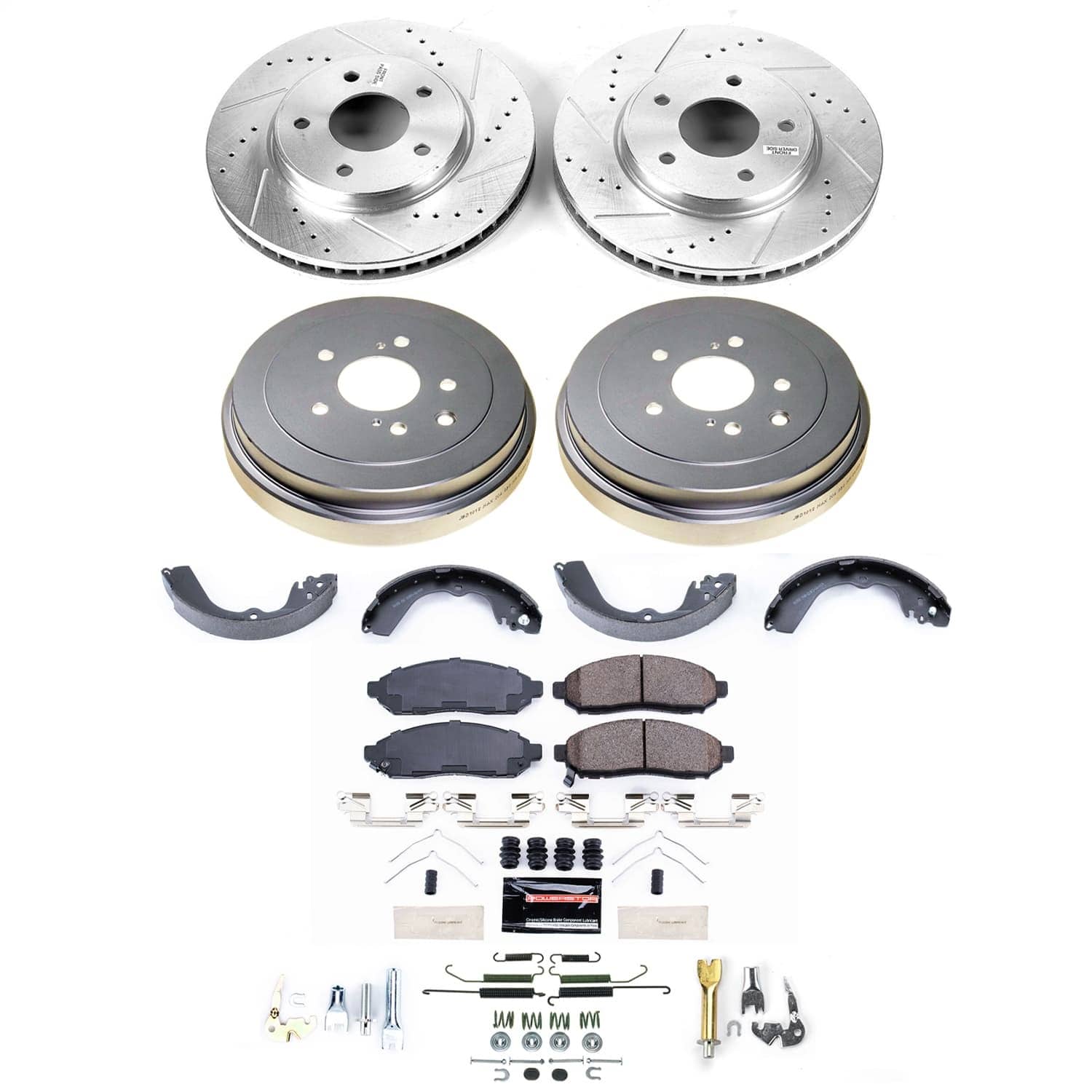 Power Stop - K15496DK - Complete Vehicle Disc/Drum Brake Kit
