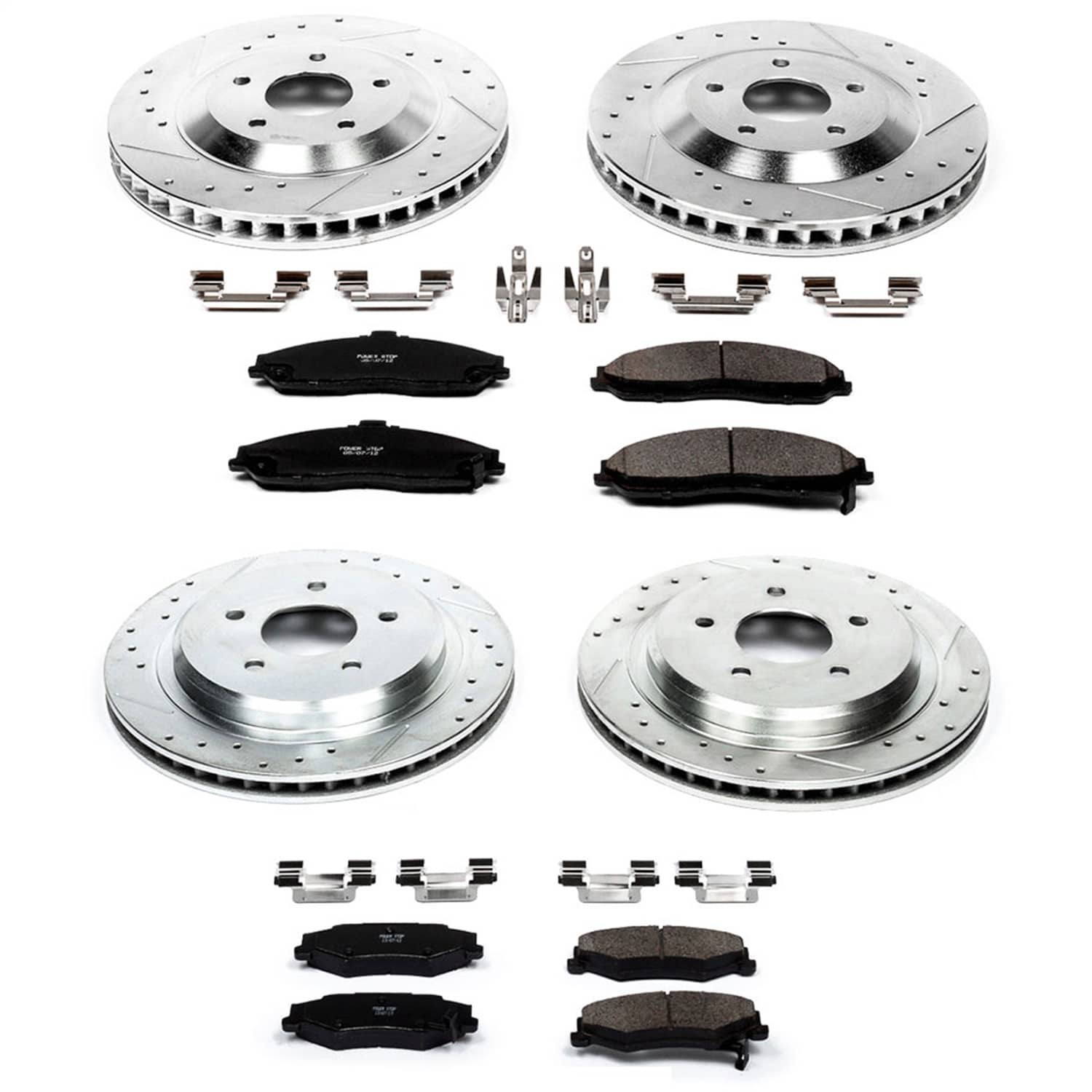 Power Stop - K1560 - Front and Rear - Disc Brake Pad and Rotor Kit
