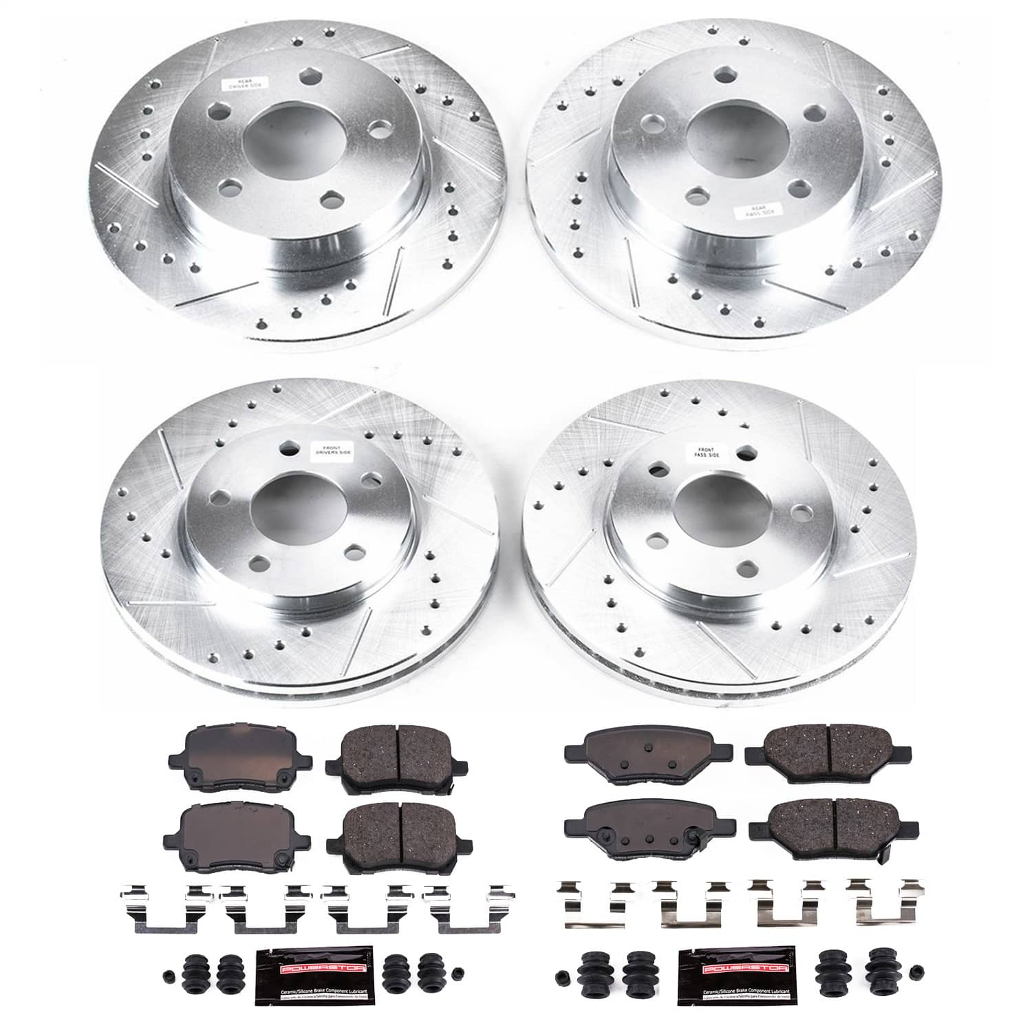 Power Stop - K1618 - Front and Rear - Disc Brake Pad and Rotor Kit