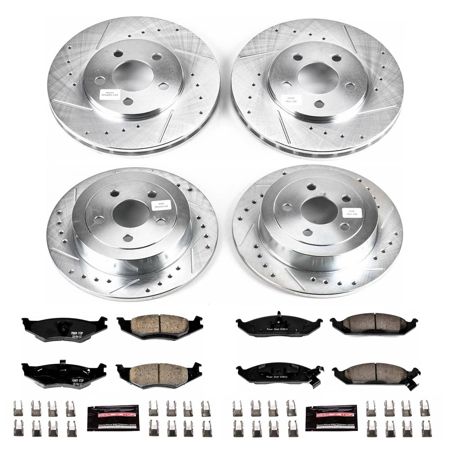 Power Stop - K1677 - Front and Rear - Disc Brake Pad and Rotor Kit