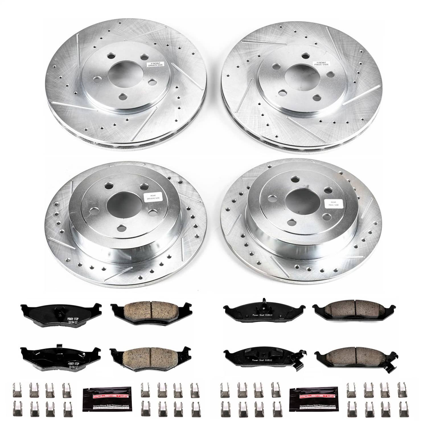 Power Stop - K1680 - Front and Rear - Disc Brake Pad and Rotor Kit
