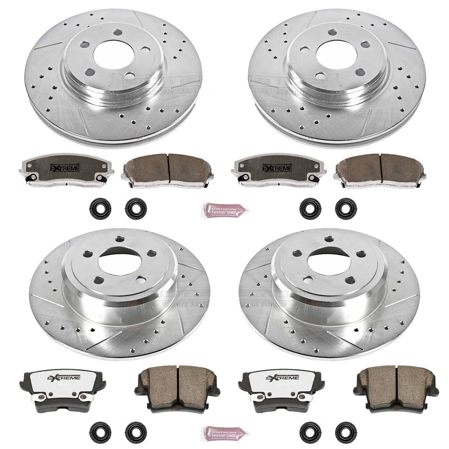 Power Stop - K1715-26 - Front and Rear - Disc Brake Pad and Rotor Kit