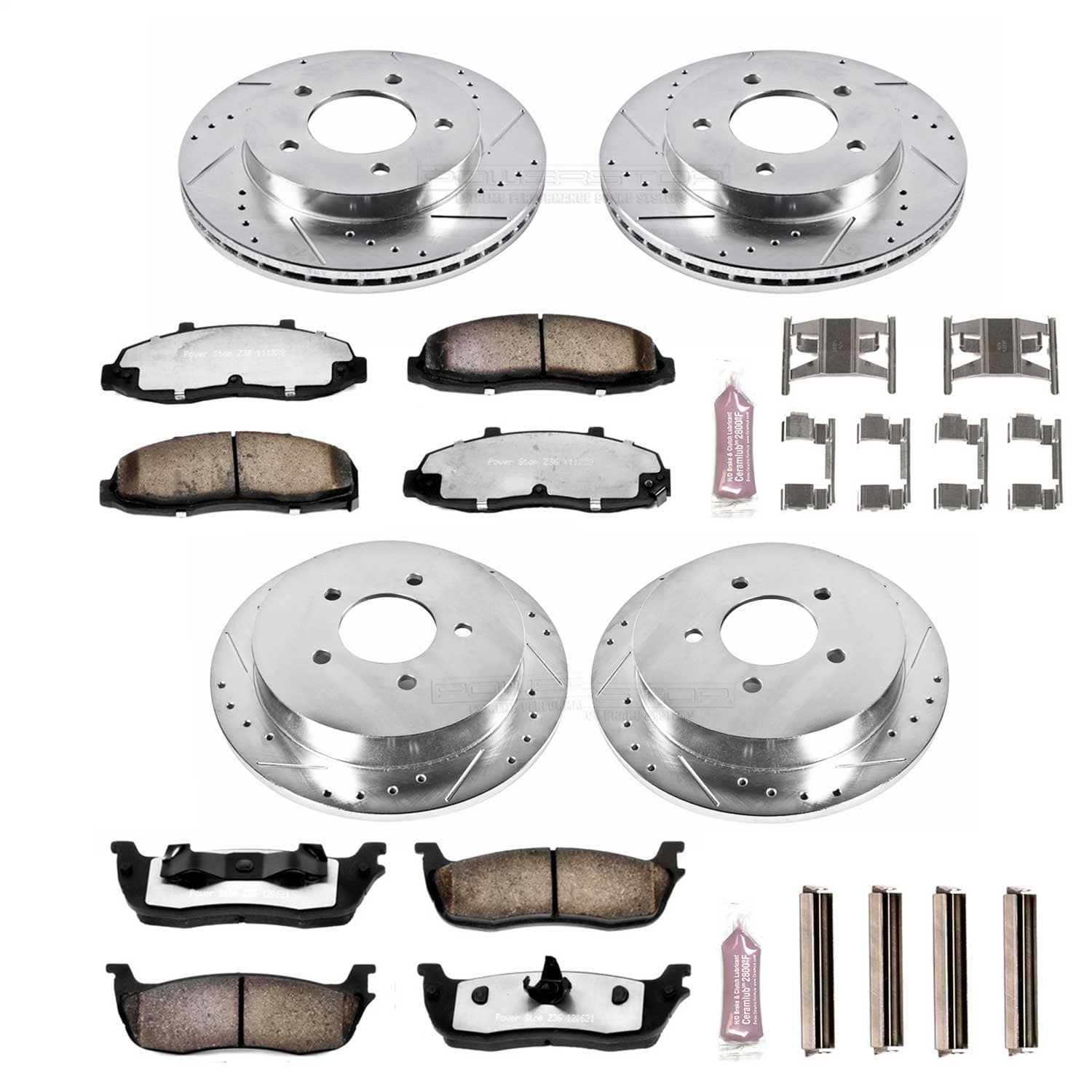 Power Stop - K1868-36 - Front and Rear - Disc Brake Pad and Rotor Kit