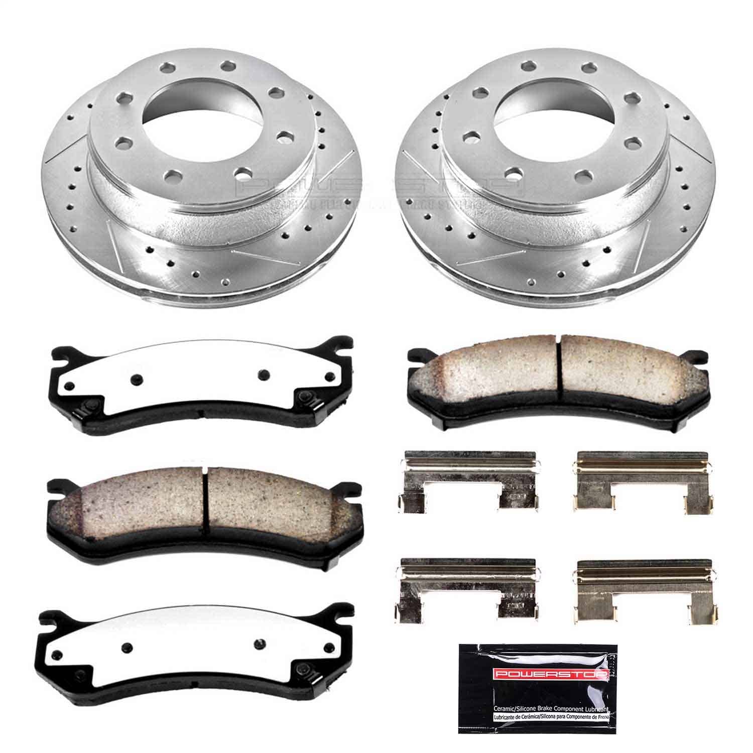 Power Stop - K2036-36 - Rear - Disc Brake Pad and Rotor Kit