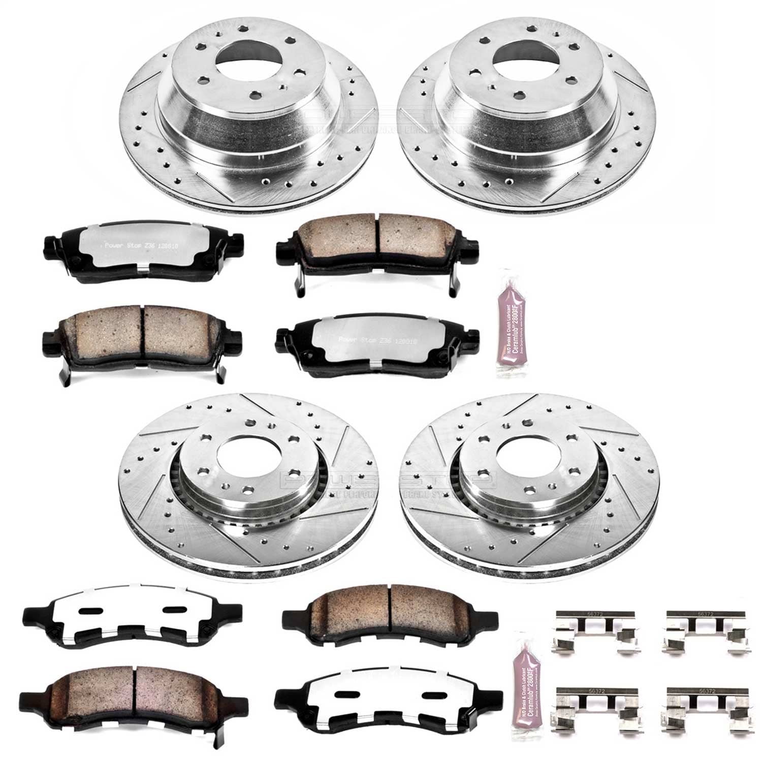 Power Stop - K2060-36 - Front and Rear - Disc Brake Pad and Rotor Kit
