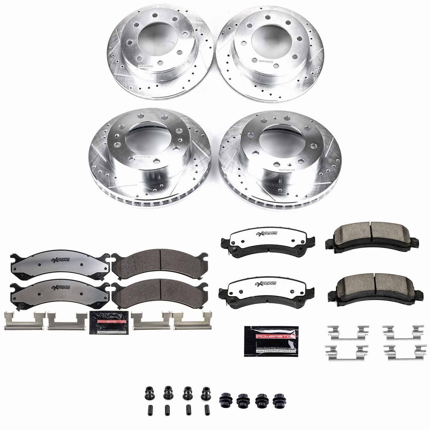 Power Stop - K2072-36 - Front and Rear - Disc Brake Pad and Rotor Kit