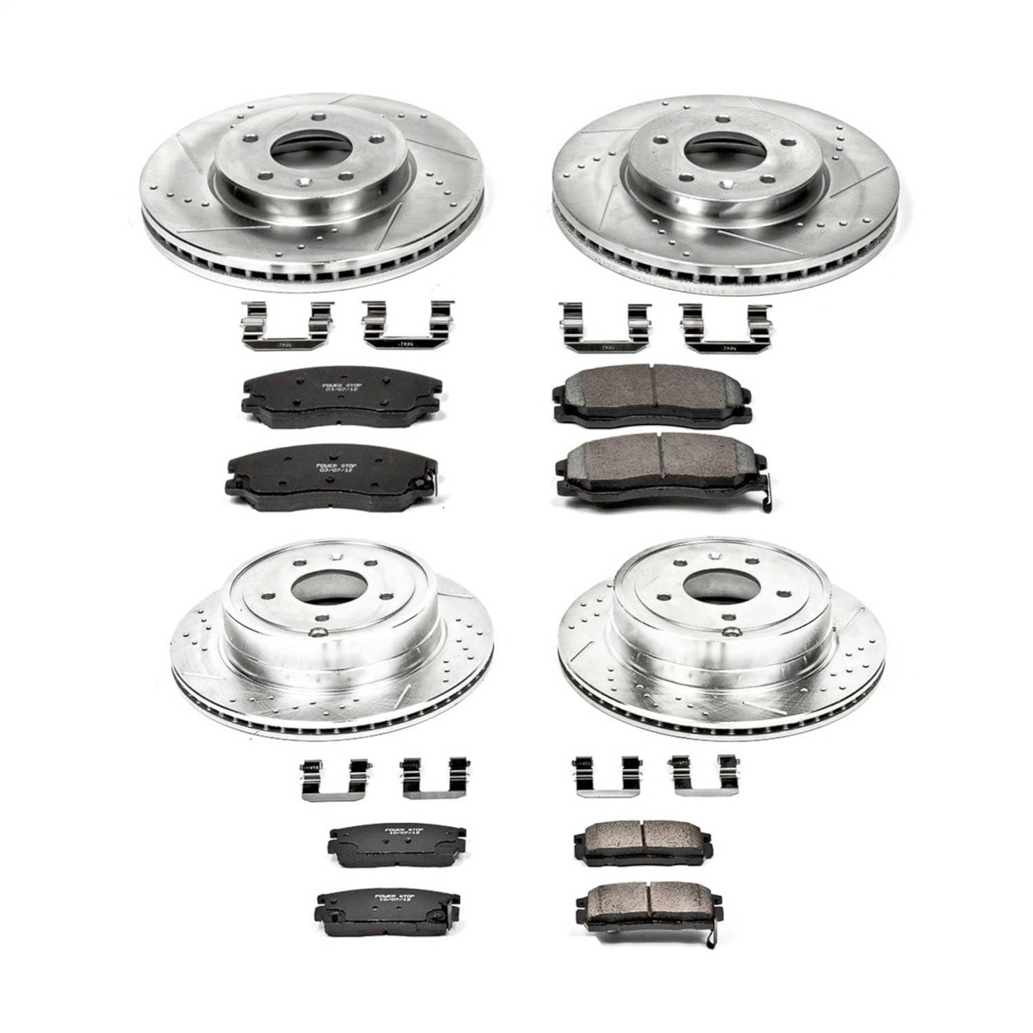 Power Stop - K2091 - Front and Rear - Disc Brake Pad and Rotor Kit