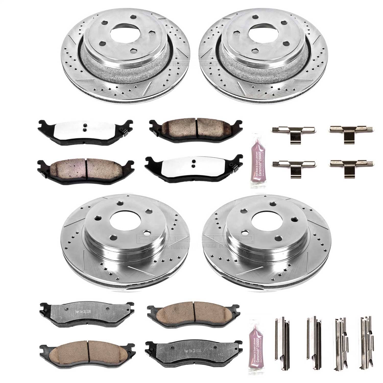 Power Stop - K2166-36 - Front and Rear - Disc Brake Pad and Rotor Kit