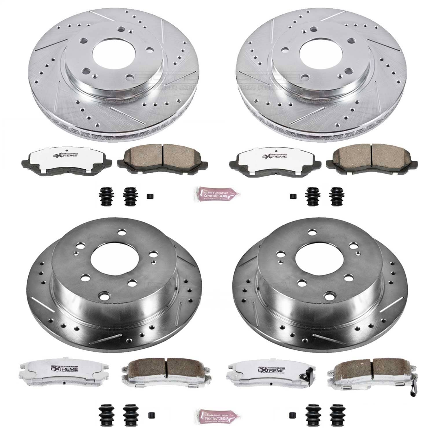 Power Stop - K2395-26 - Front and Rear - Disc Brake Pad and Rotor Kit