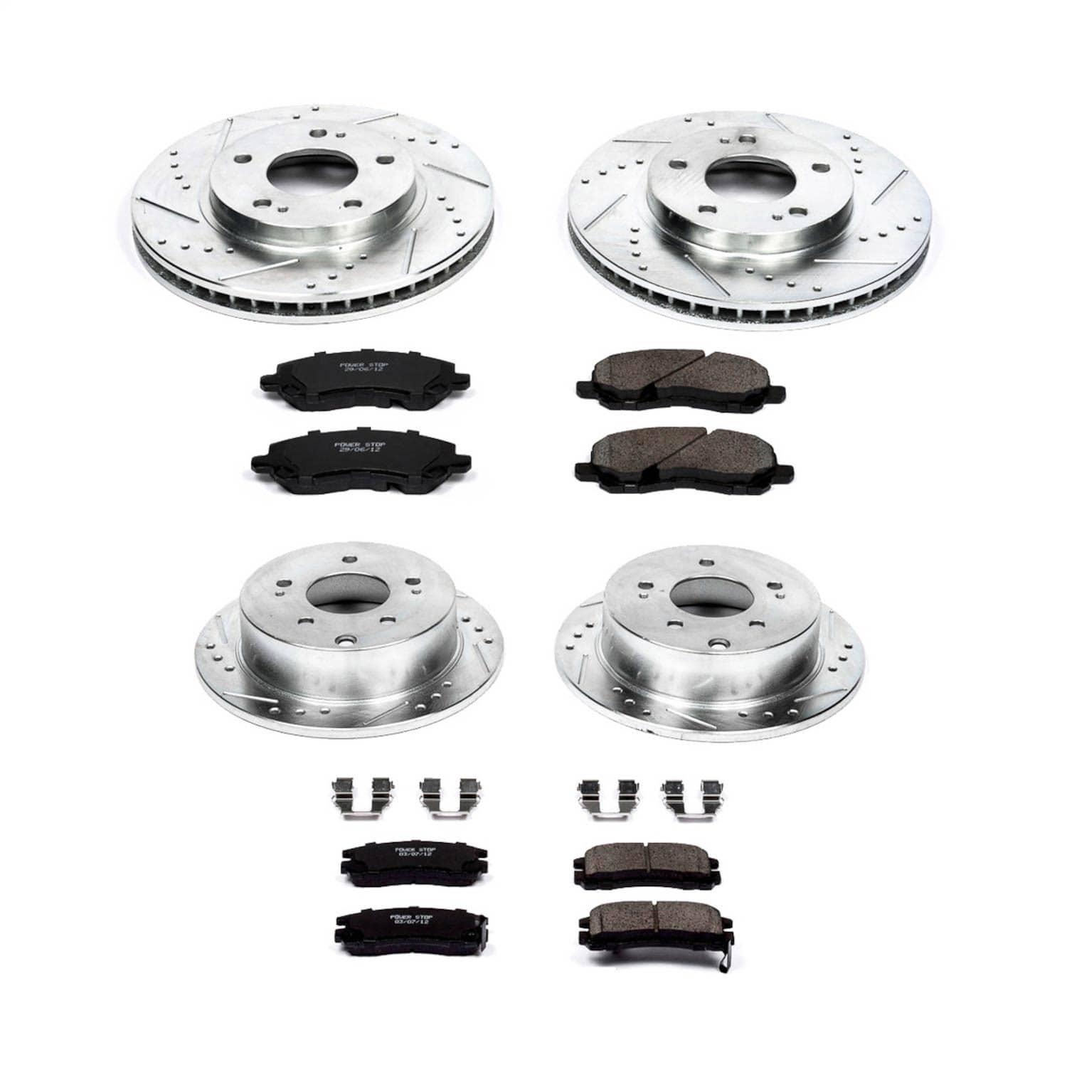 Power Stop - K2395 - Front and Rear - Disc Brake Pad and Rotor Kit