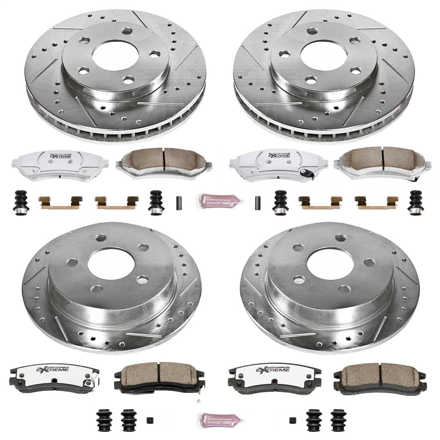 Power Stop - K2554-26 - Front and Rear - Disc Brake Pad and Rotor Kit