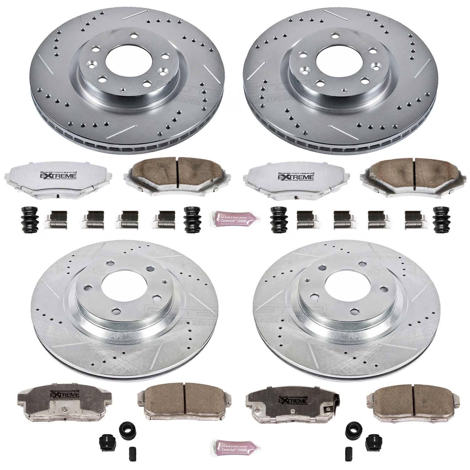 Power Stop - K2725-26 - Front and Rear - Disc Brake Pad and Rotor Kit