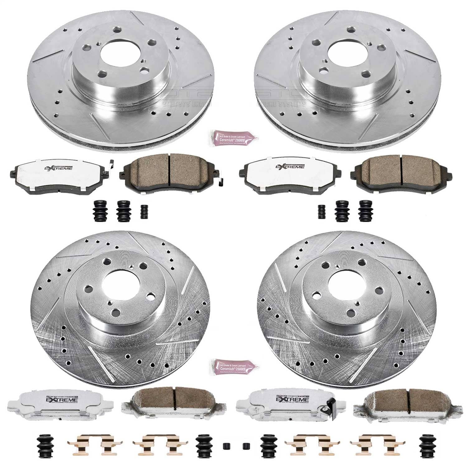 Power Stop - K2751-26 - Front and Rear - Disc Brake Pad and Rotor Kit