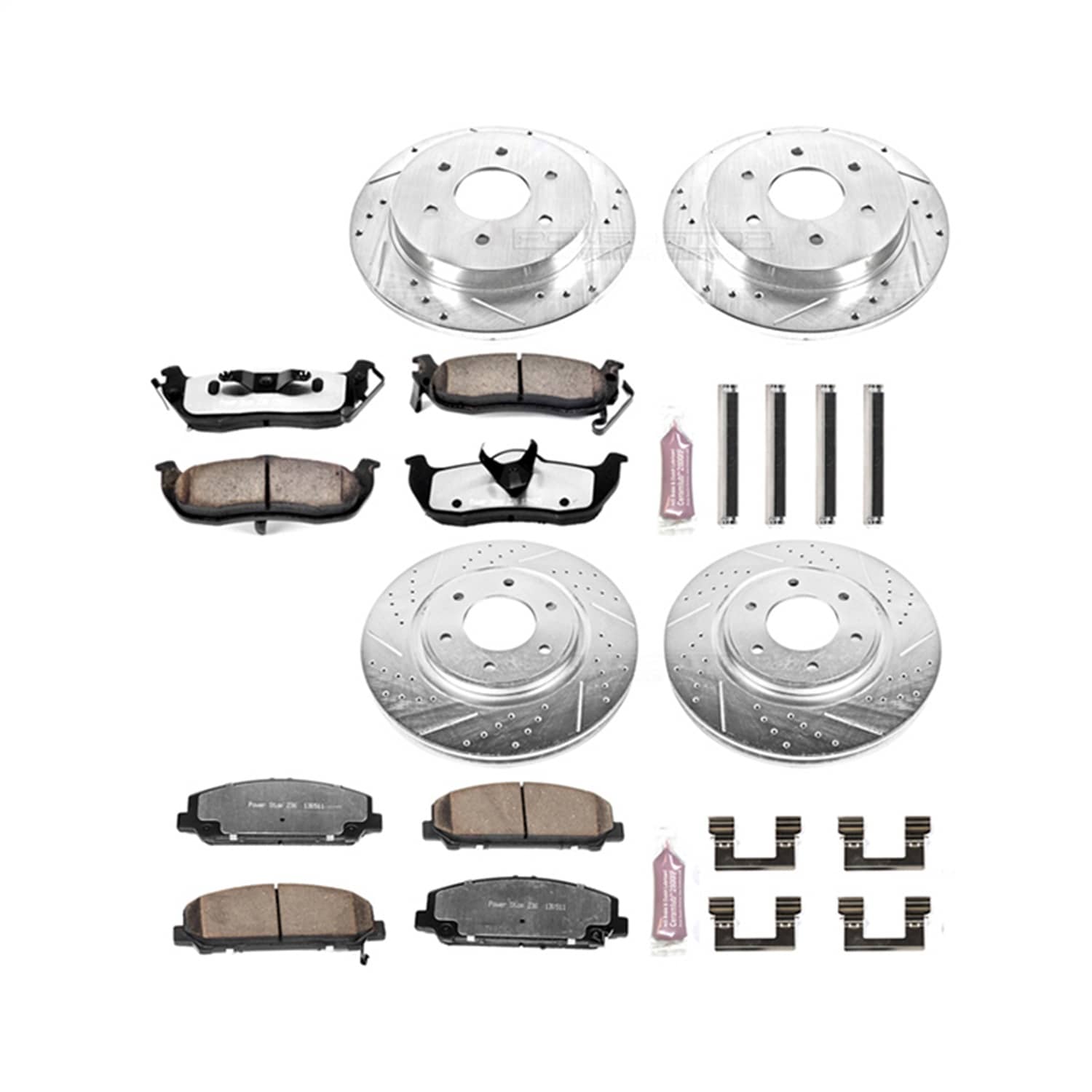 Power Stop - K2805-36 - Front and Rear - Disc Brake Pad and Rotor Kit