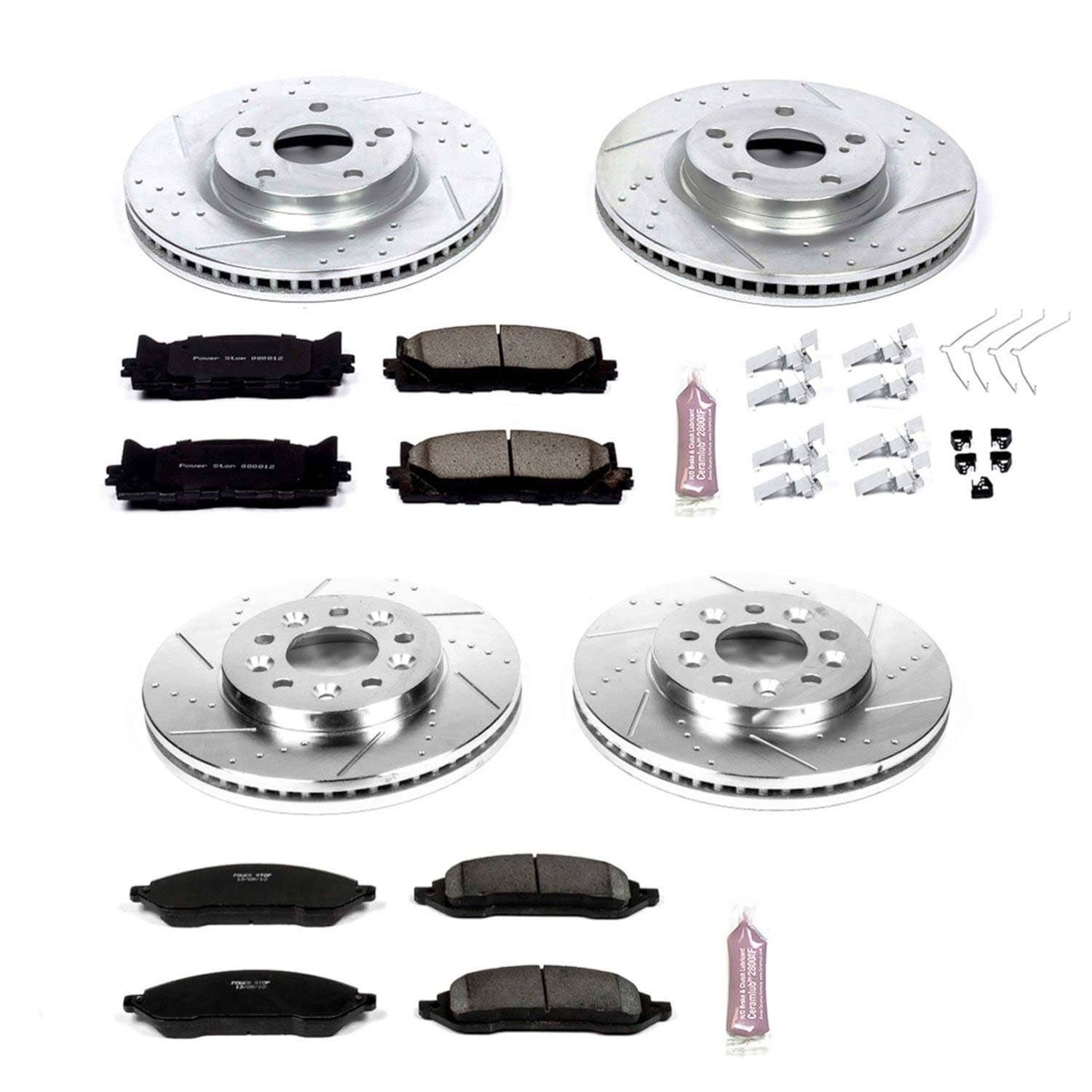 Power Stop - K2828 - Front and Rear - Disc Brake Pad and Rotor Kit