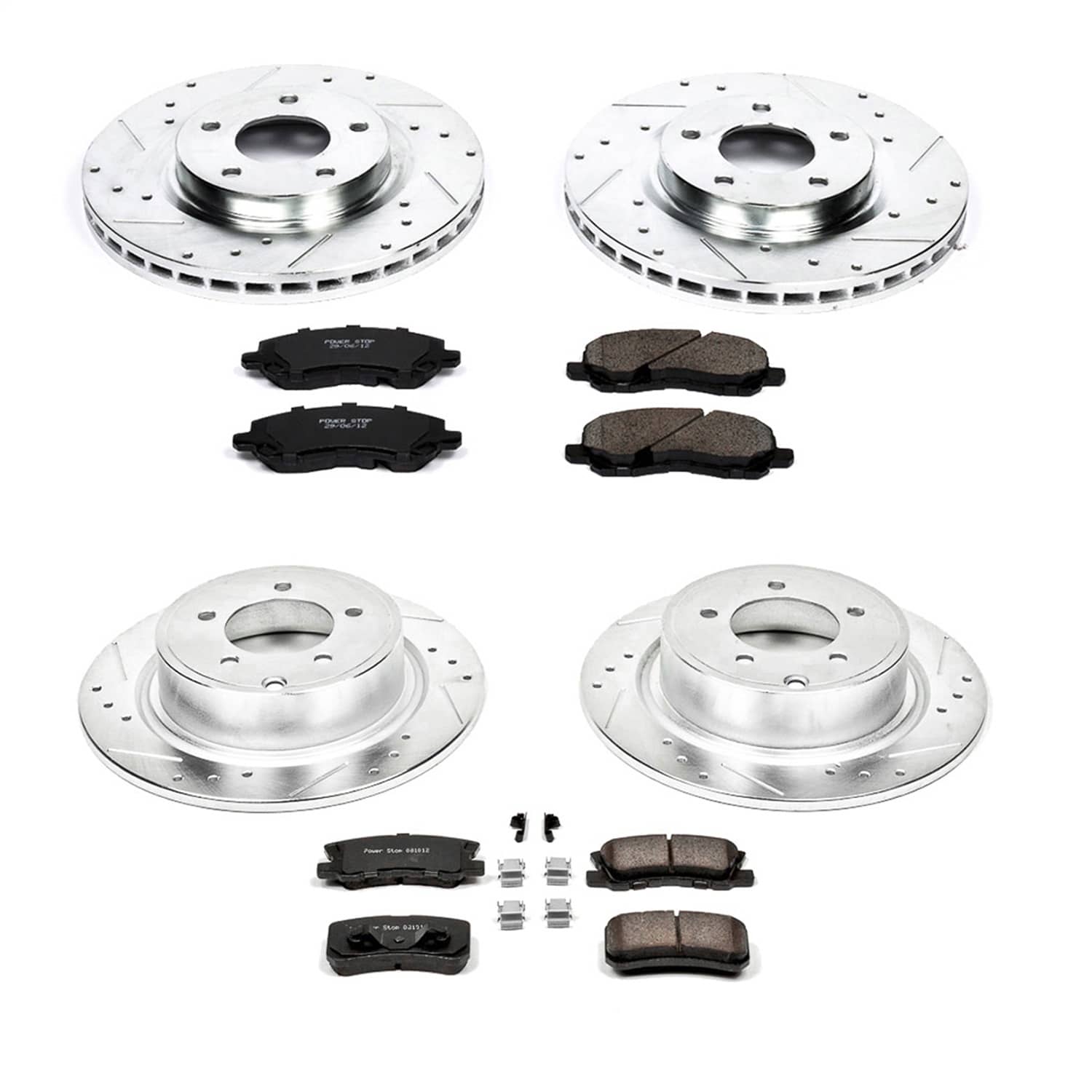 Power Stop - K2848 - Front and Rear - Disc Brake Pad and Rotor Kit