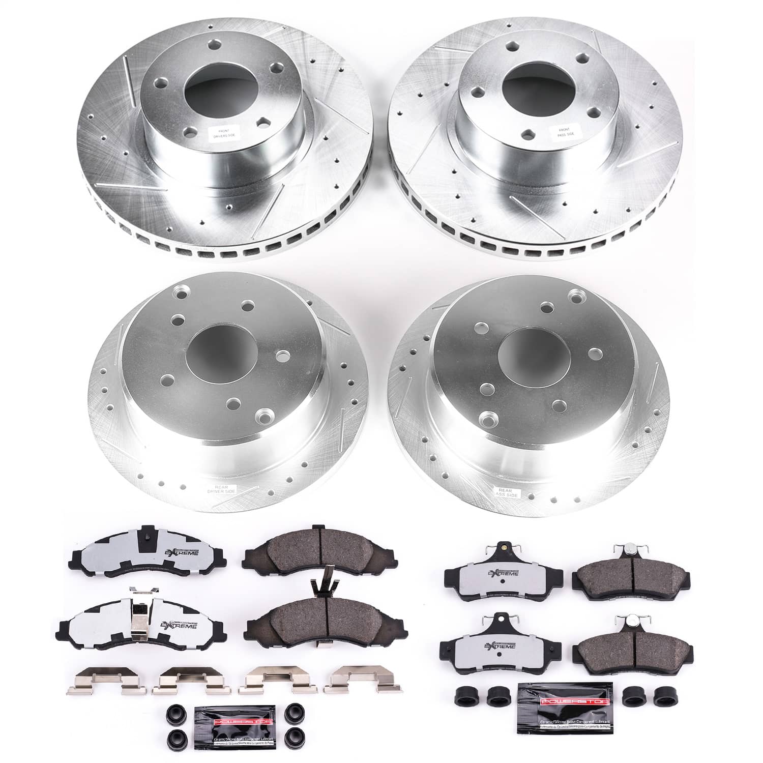 Power Stop - K2889-26 - Front and Rear - Disc Brake Pad and Rotor Kit