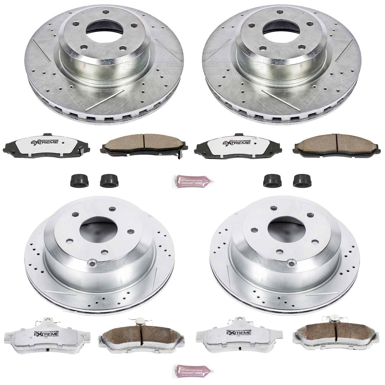 Power Stop - K2893-26 - Front and Rear - Disc Brake Pad and Rotor Kit