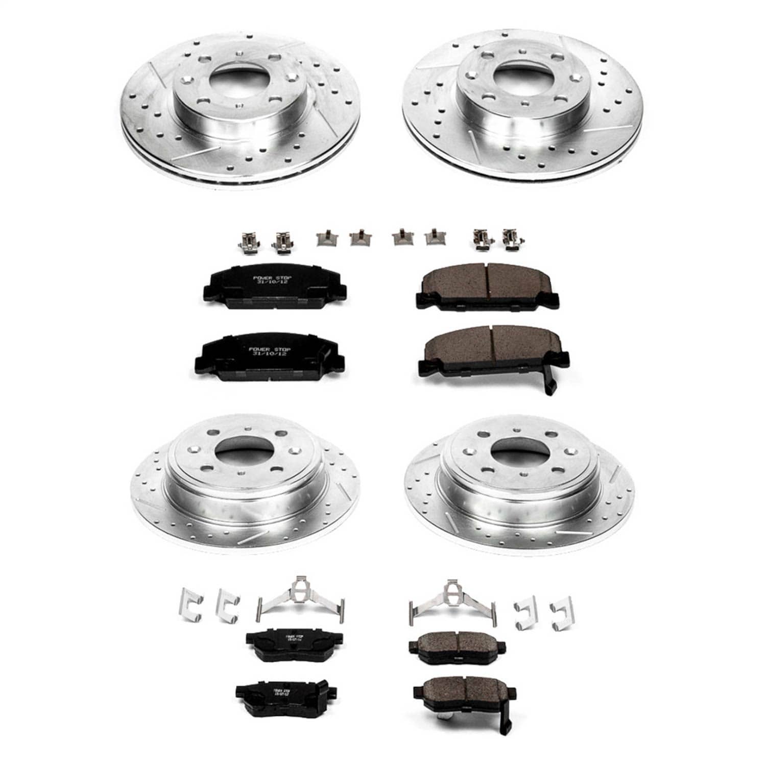 Power Stop - K399 - Front and Rear - Disc Brake Pad and Rotor Kit