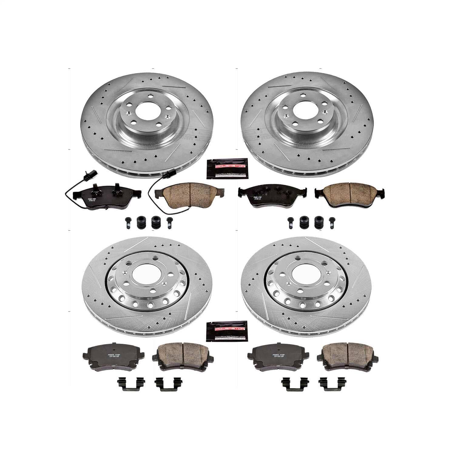 Power Stop - K4008 - Front and Rear - Disc Brake Pad and Rotor Kit
