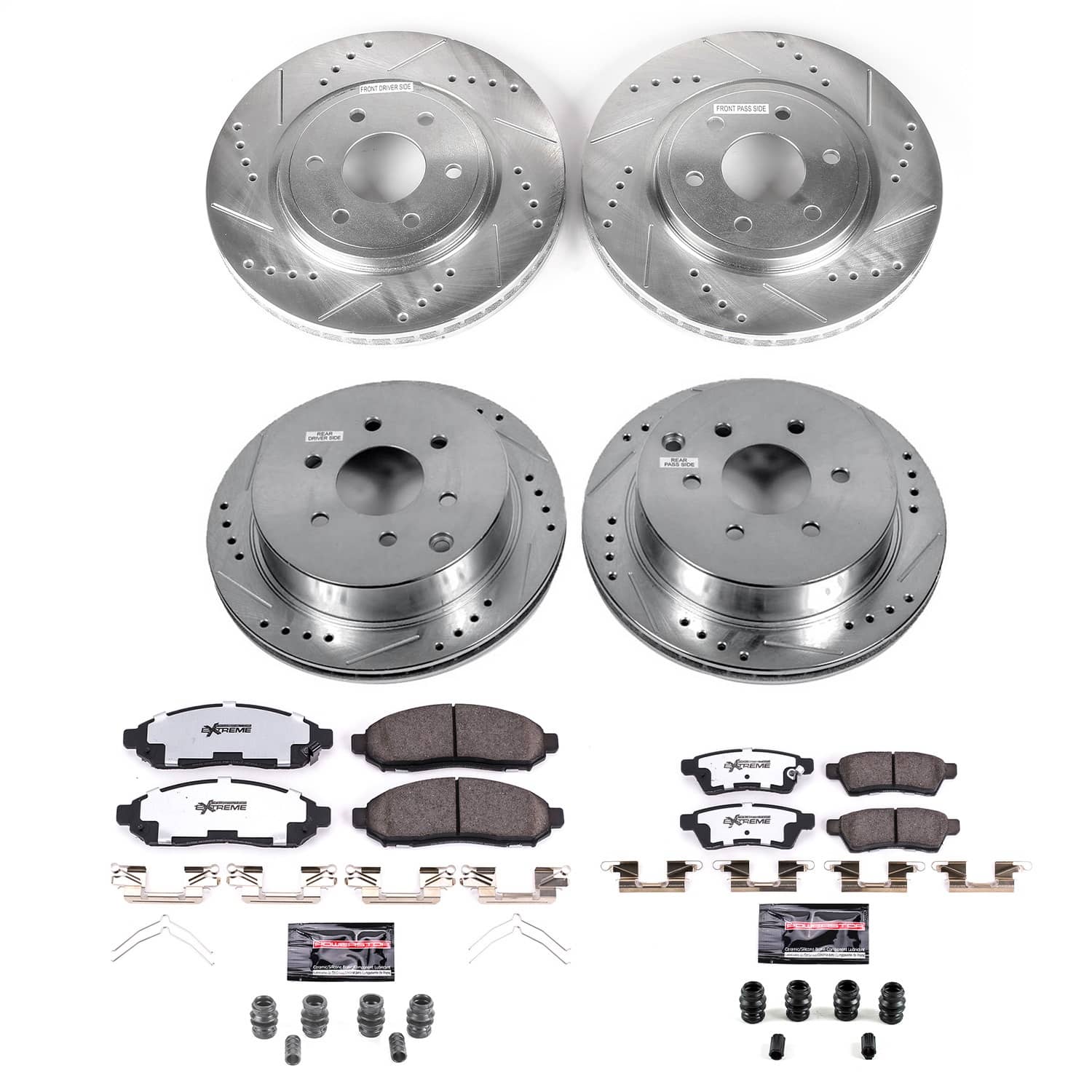 Power Stop - K4062-36 - Front and Rear - Disc Brake Pad and Rotor Kit
