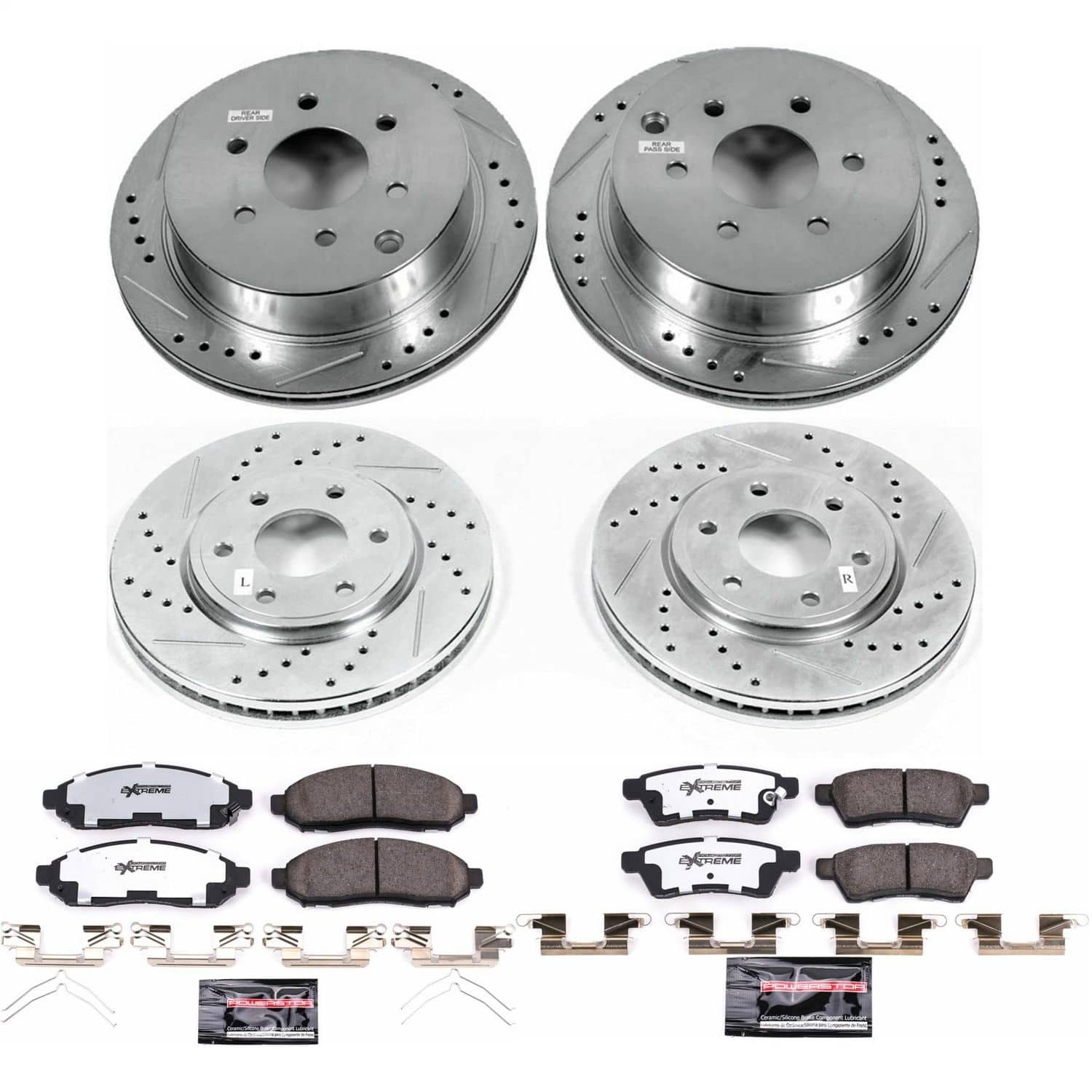 Power Stop - K4063-36 - Front and Rear - Disc Brake Pad and Rotor Kit