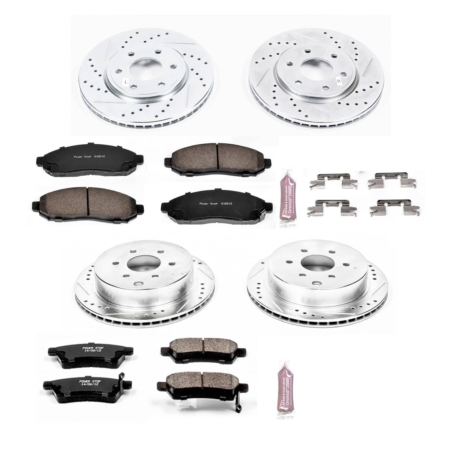 Power Stop - K4063 - Front and Rear - Disc Brake Pad and Rotor Kit