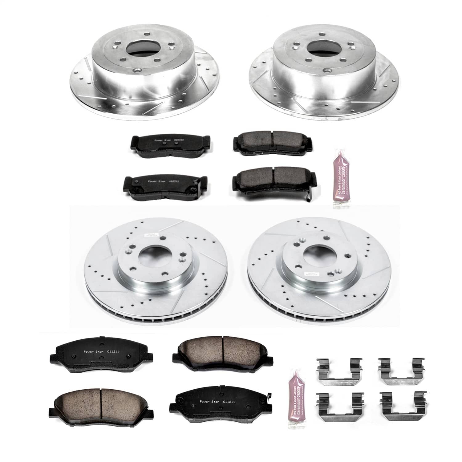 Power Stop - K4116 - Front and Rear - Disc Brake Pad and Rotor Kit